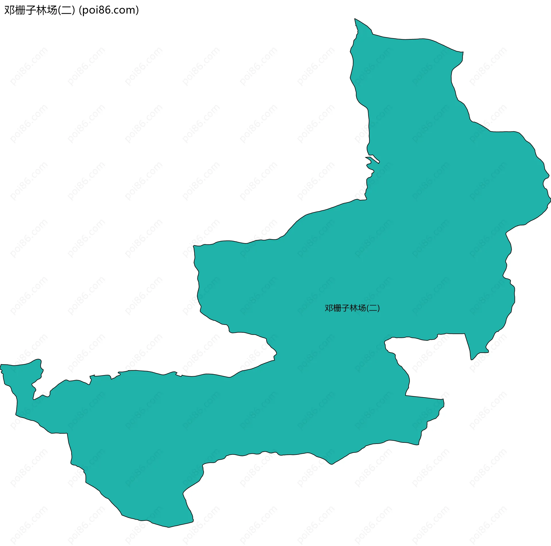 邓栅子林场(二)边界地图