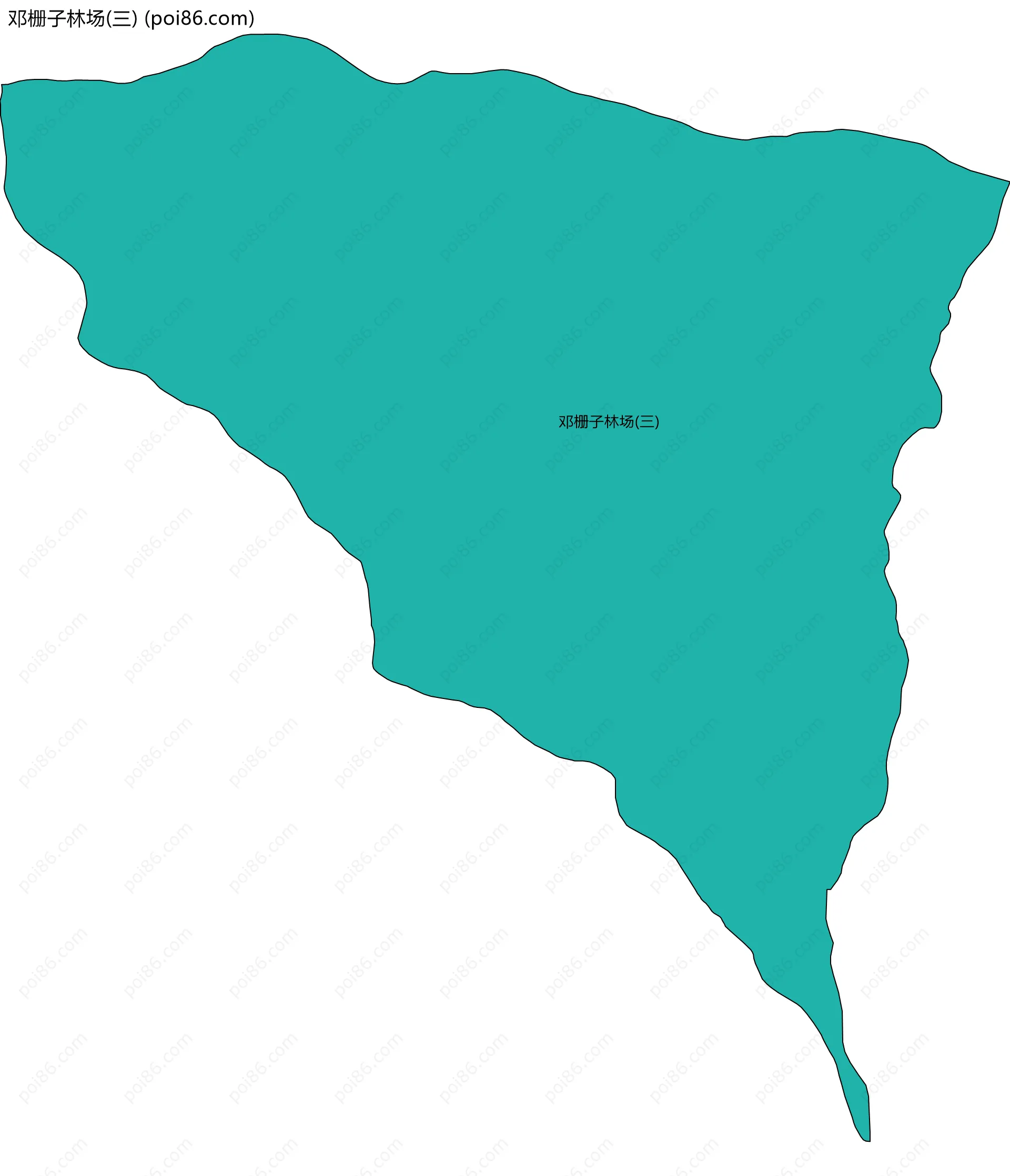 邓栅子林场(三)边界地图