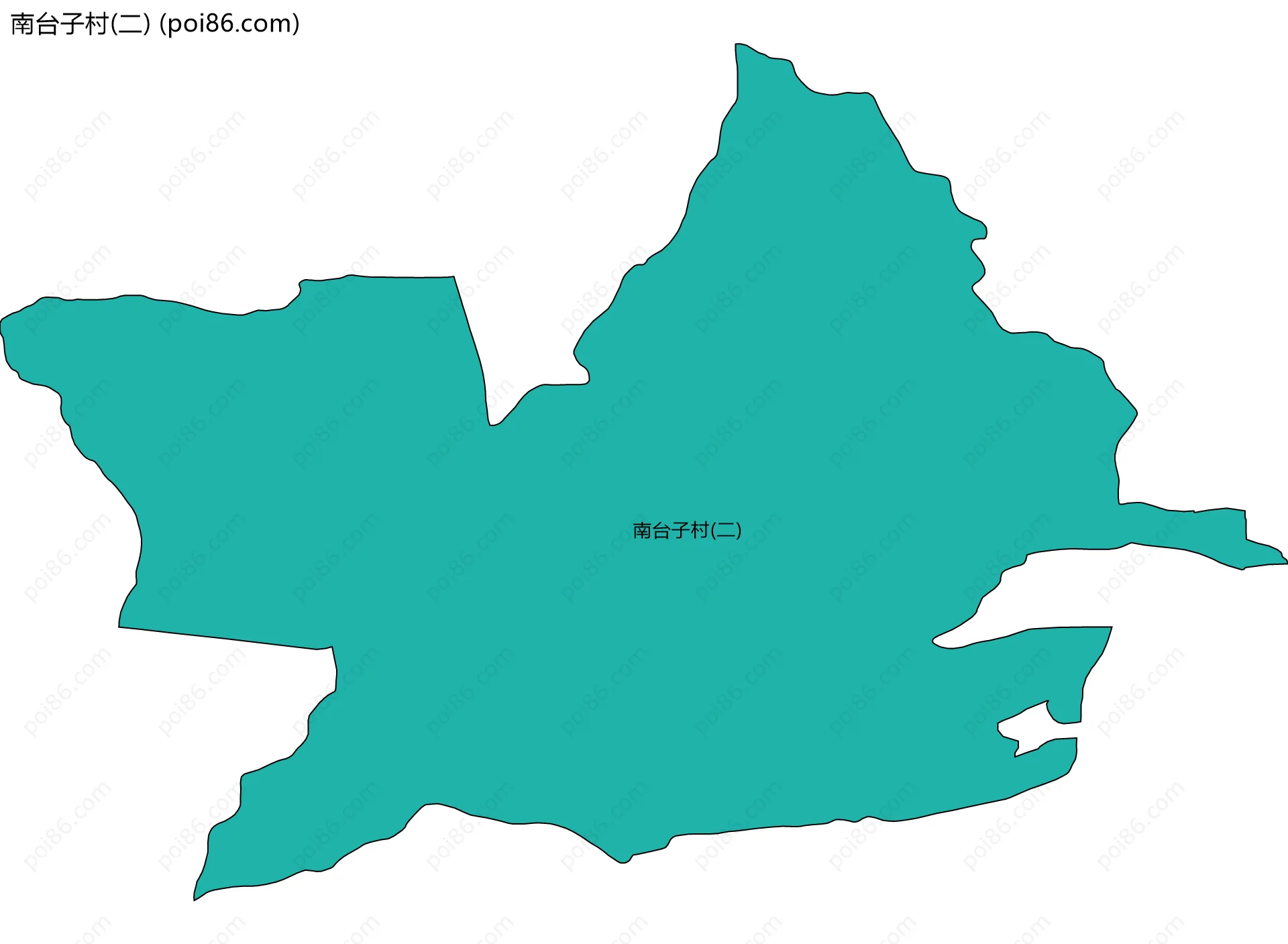 南台子村(二)边界地图