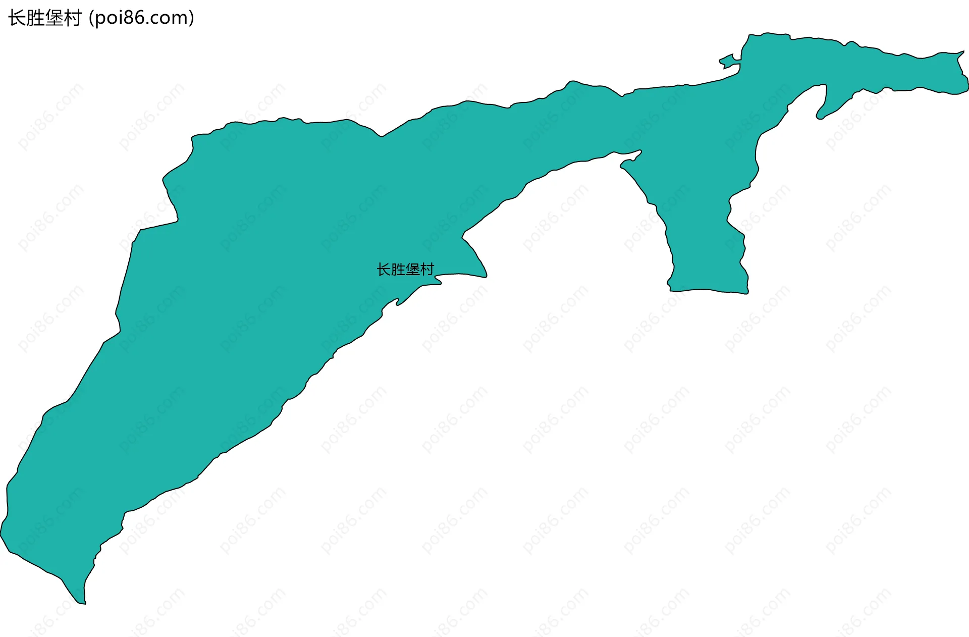 长胜堡村边界地图