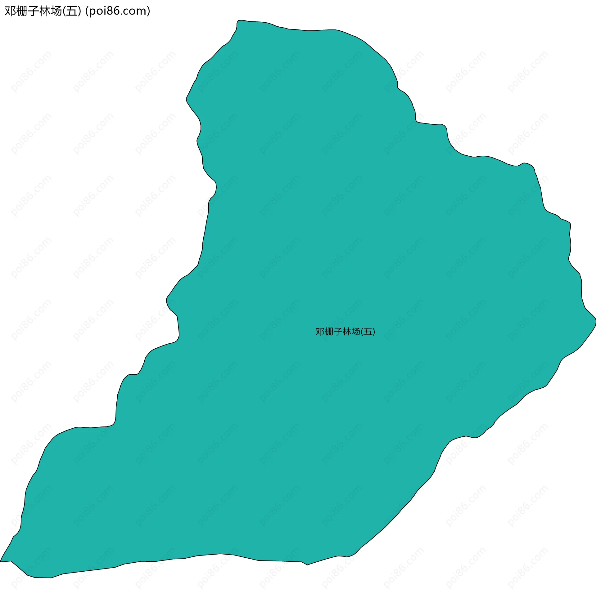 邓栅子林场(五)边界地图