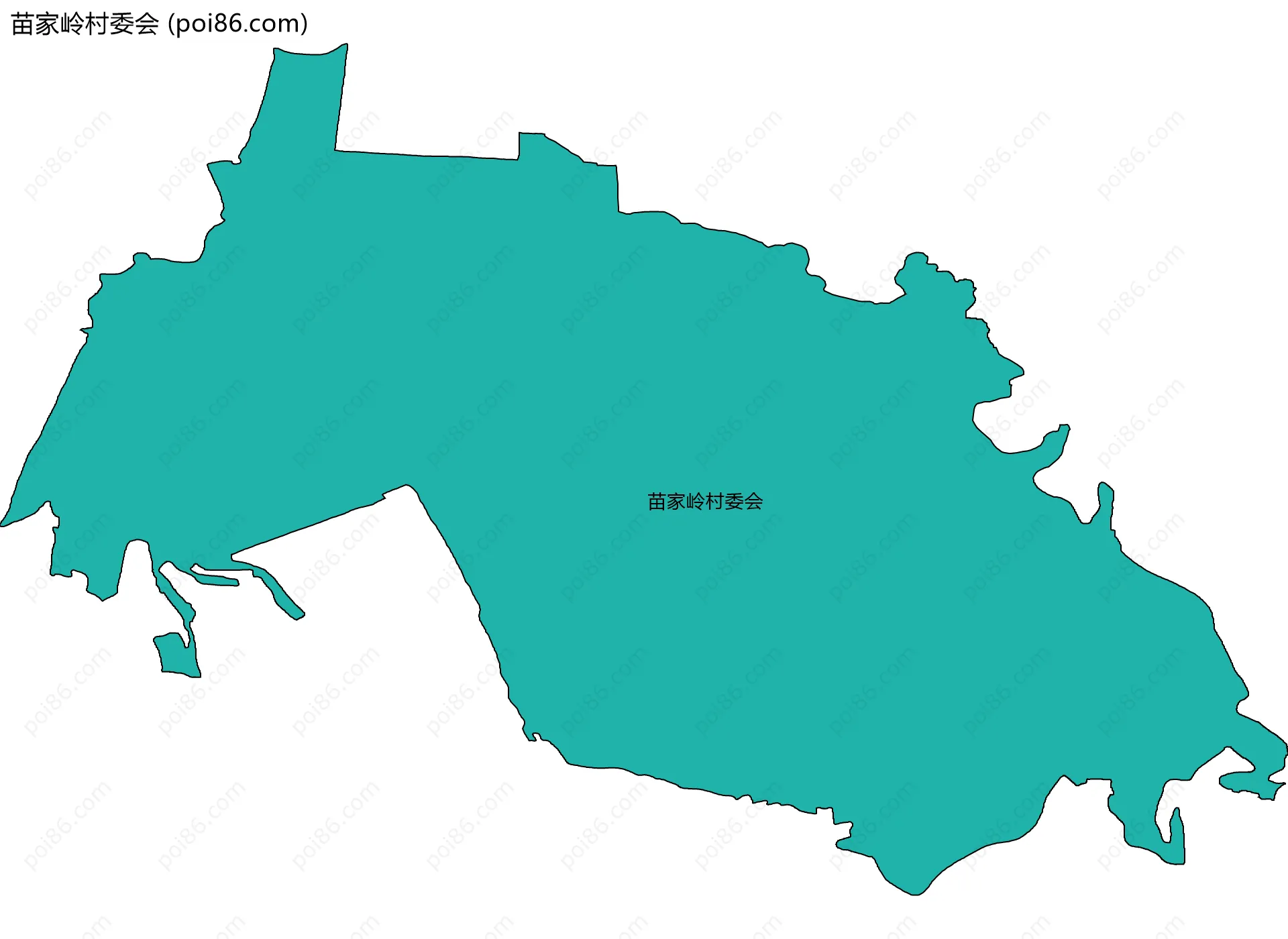 苗家岭村委会边界地图