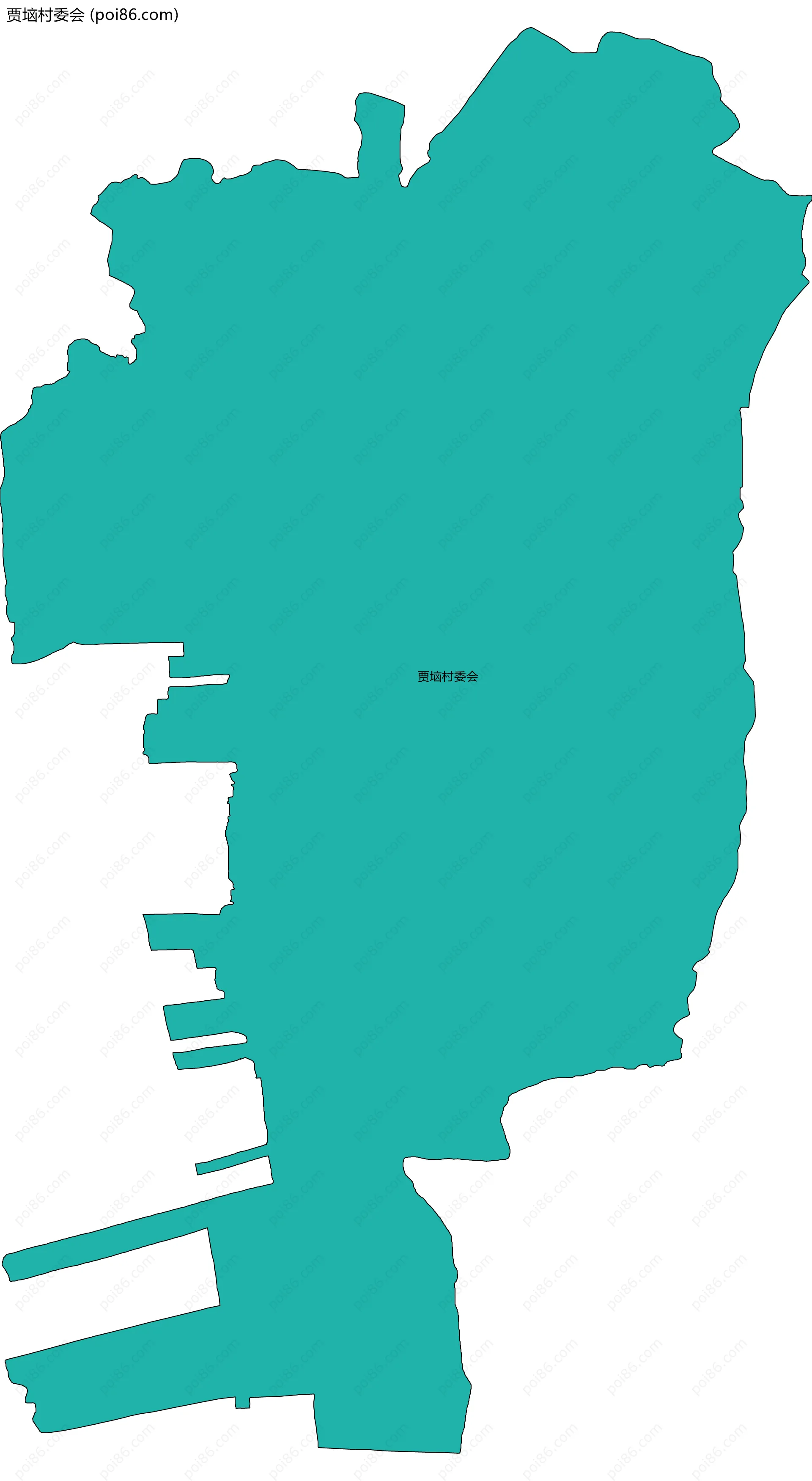 贾垴村委会边界地图