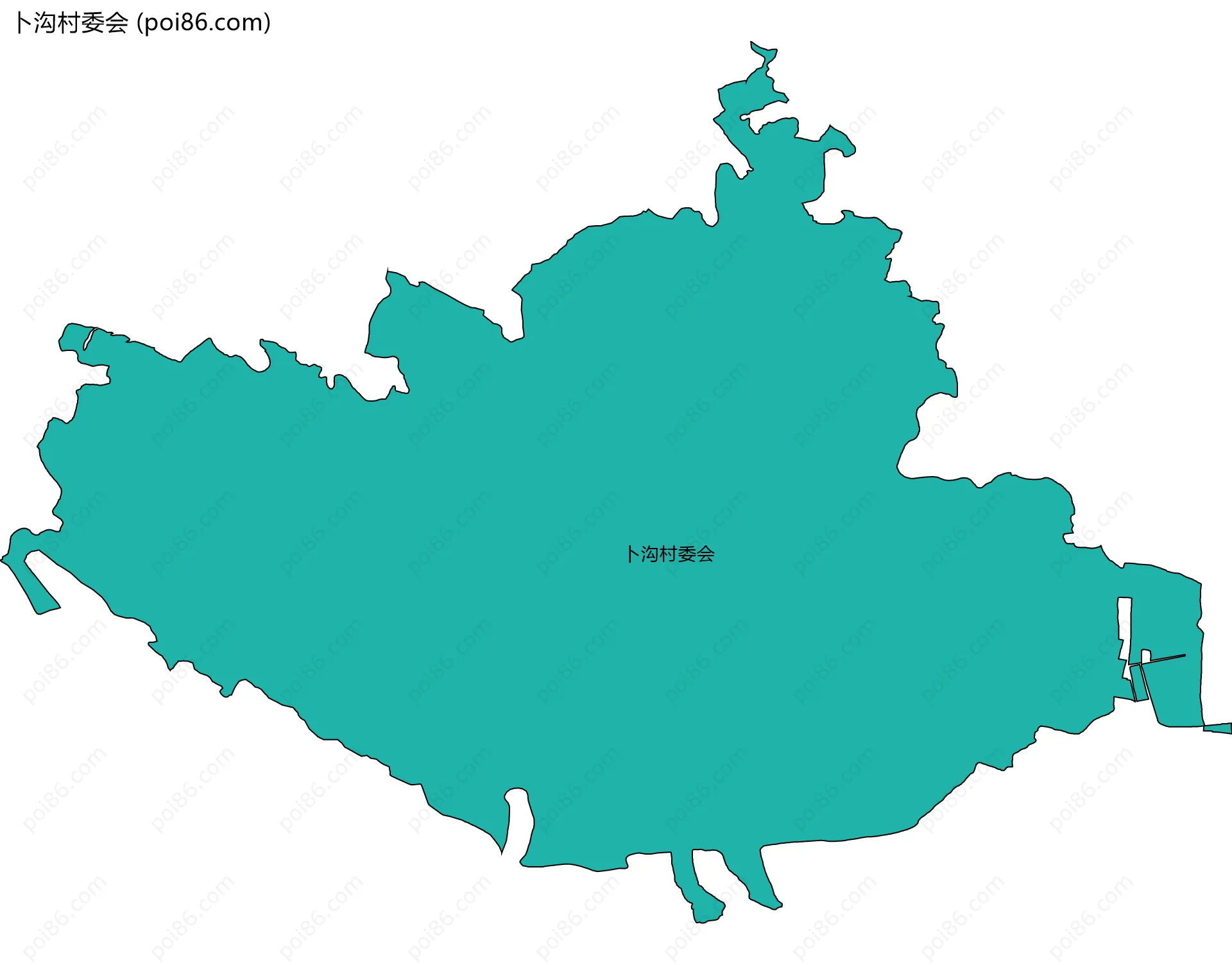 卜沟村委会边界地图