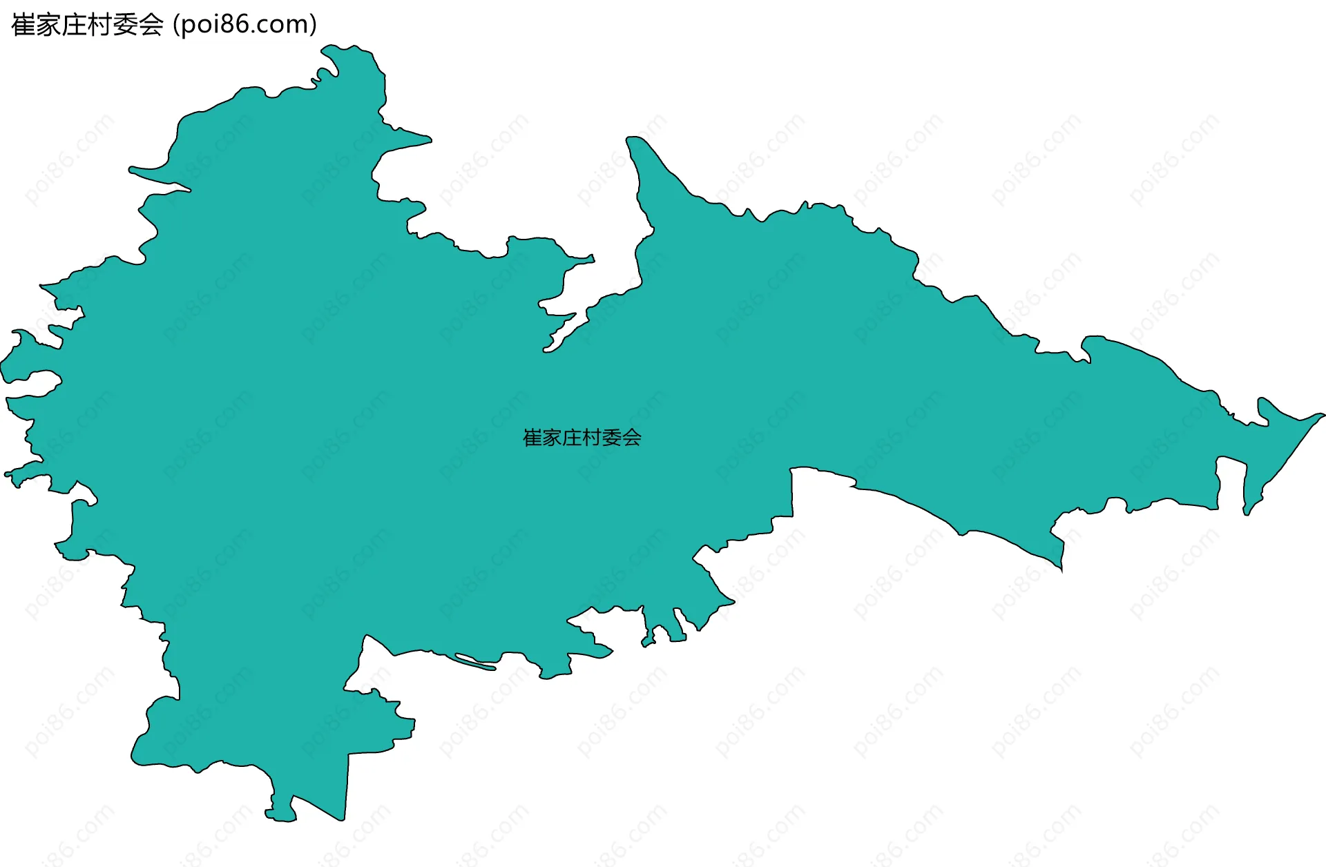 崔家庄村委会边界地图