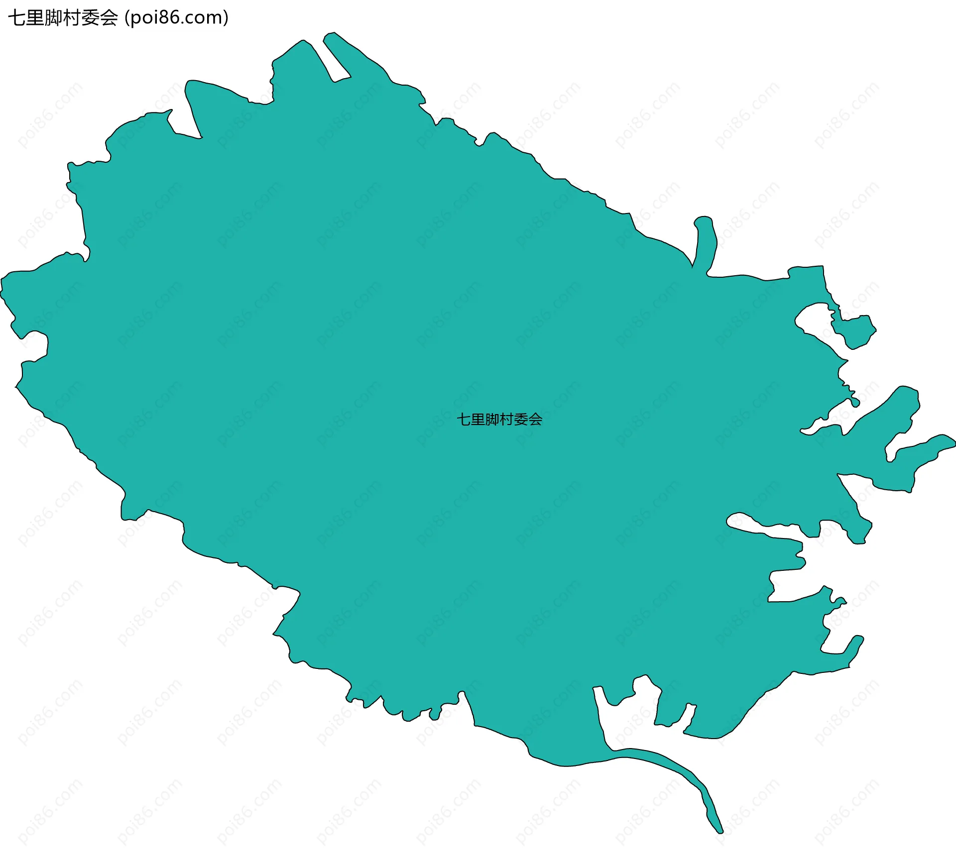 七里脚村委会边界地图