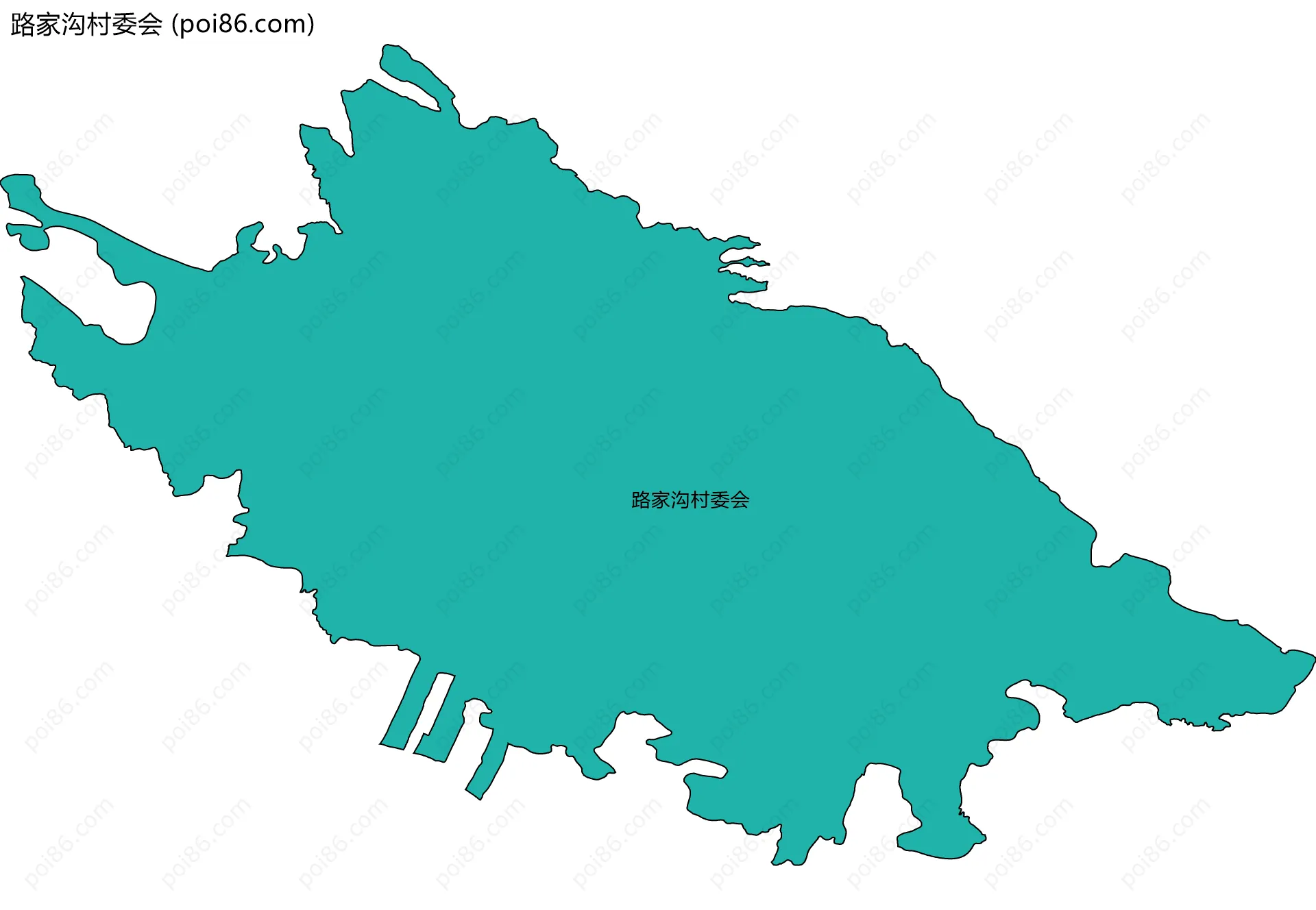 路家沟村委会边界地图
