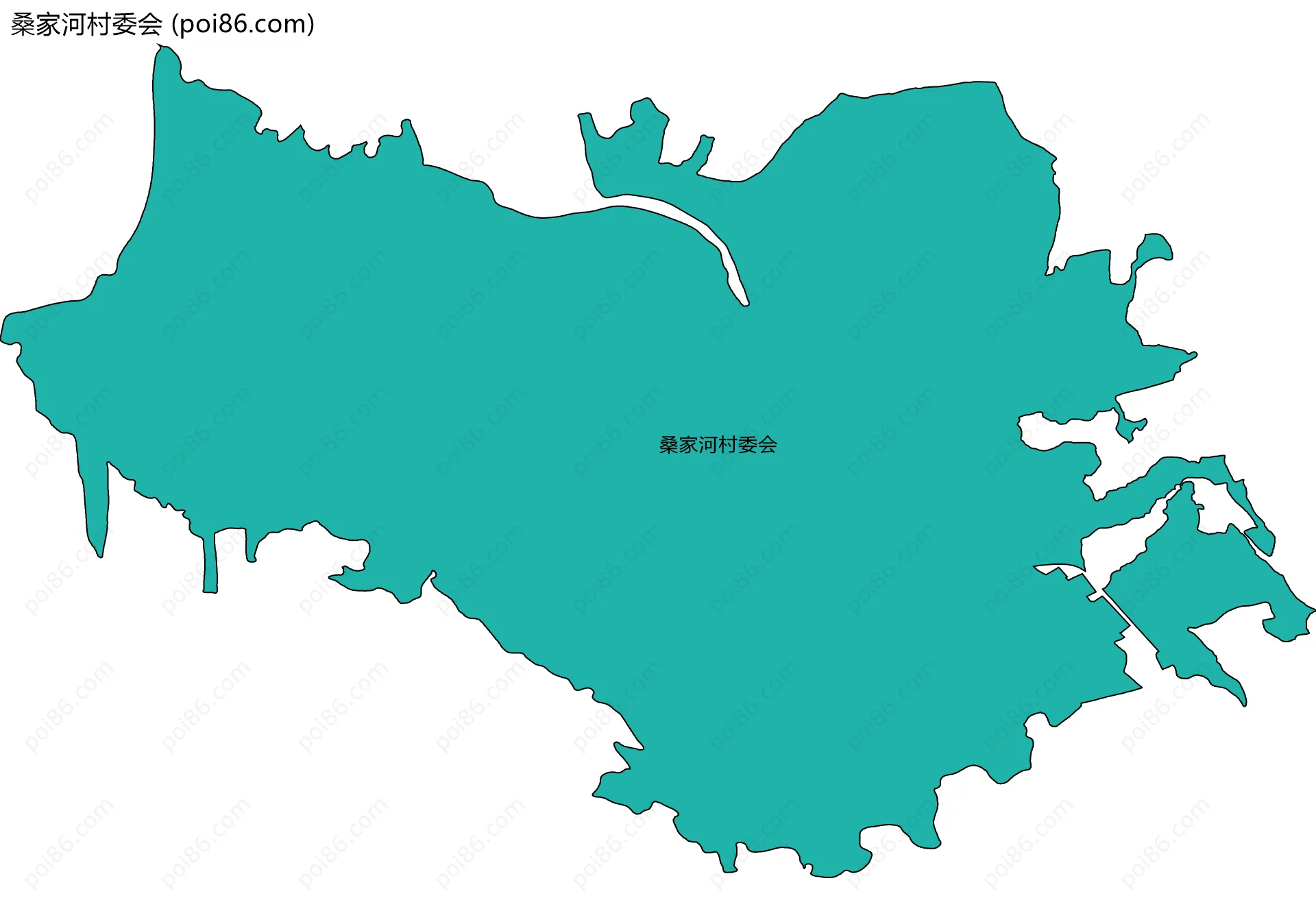 桑家河村委会边界地图