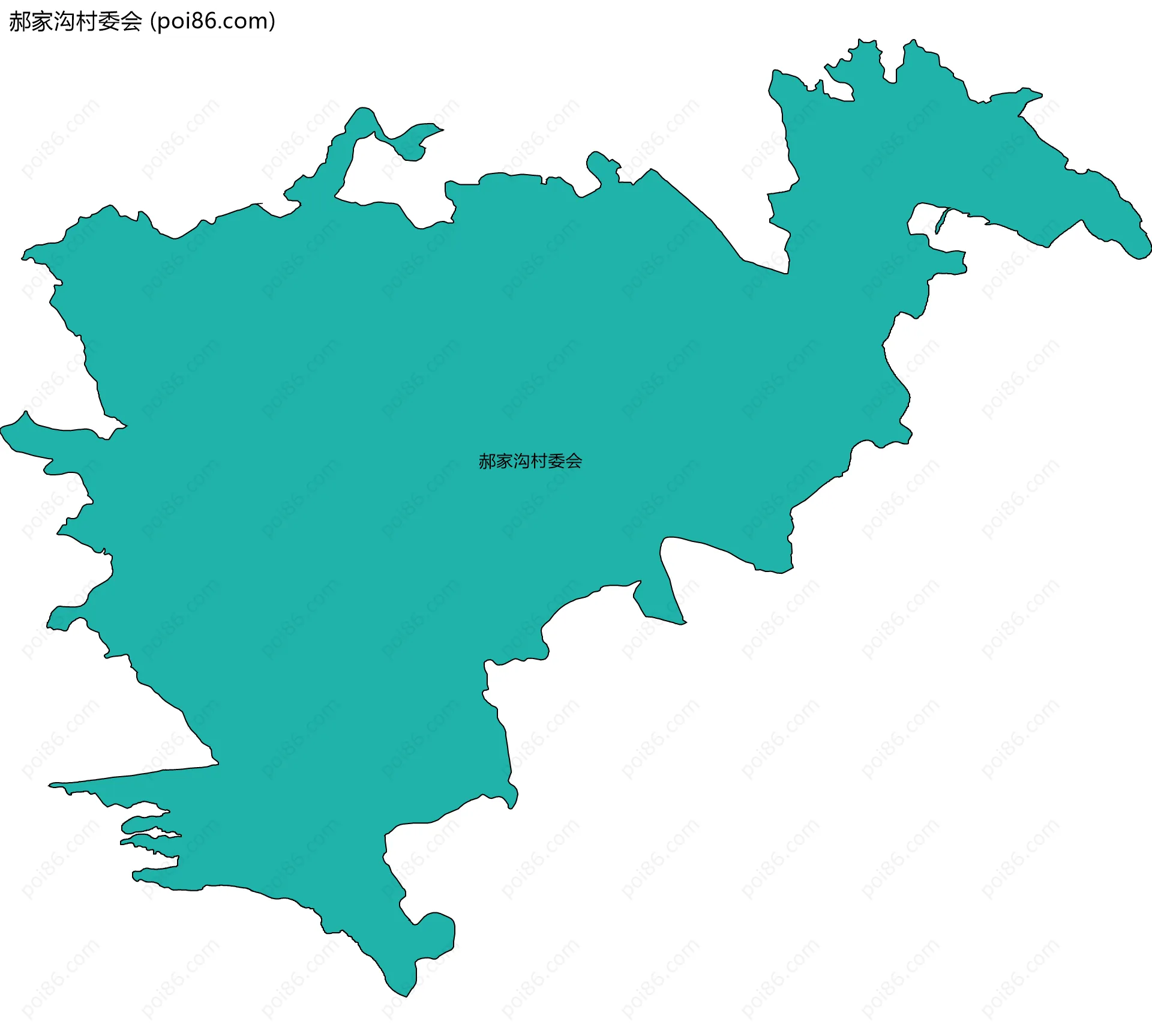 郝家沟村委会边界地图