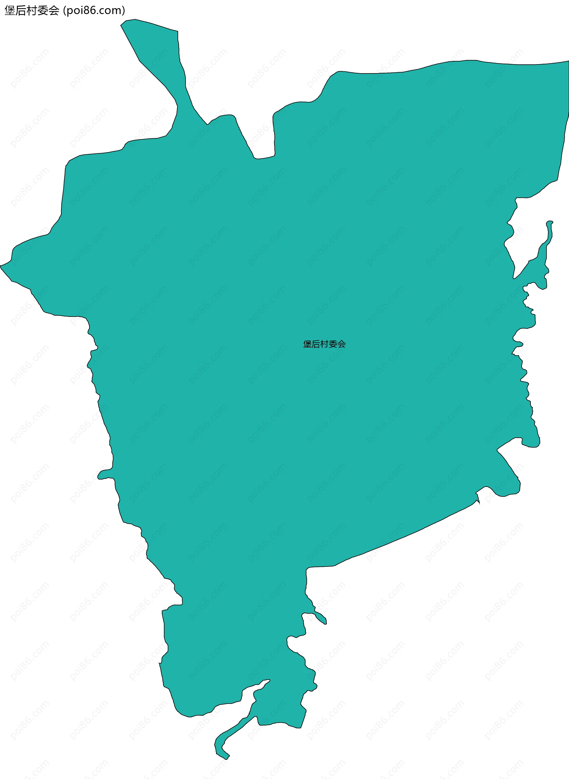 堡后村委会边界地图