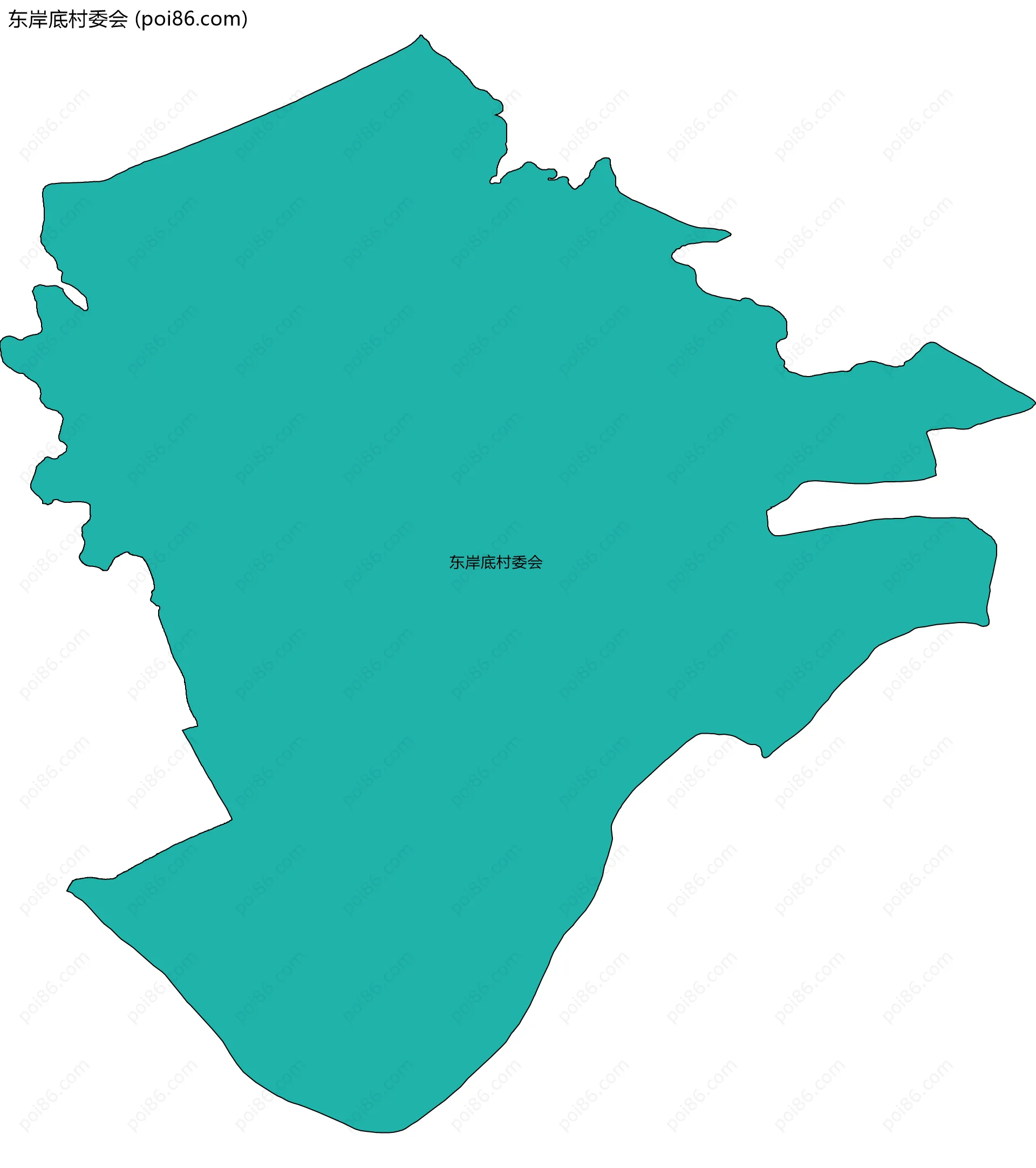 东岸底村委会边界地图