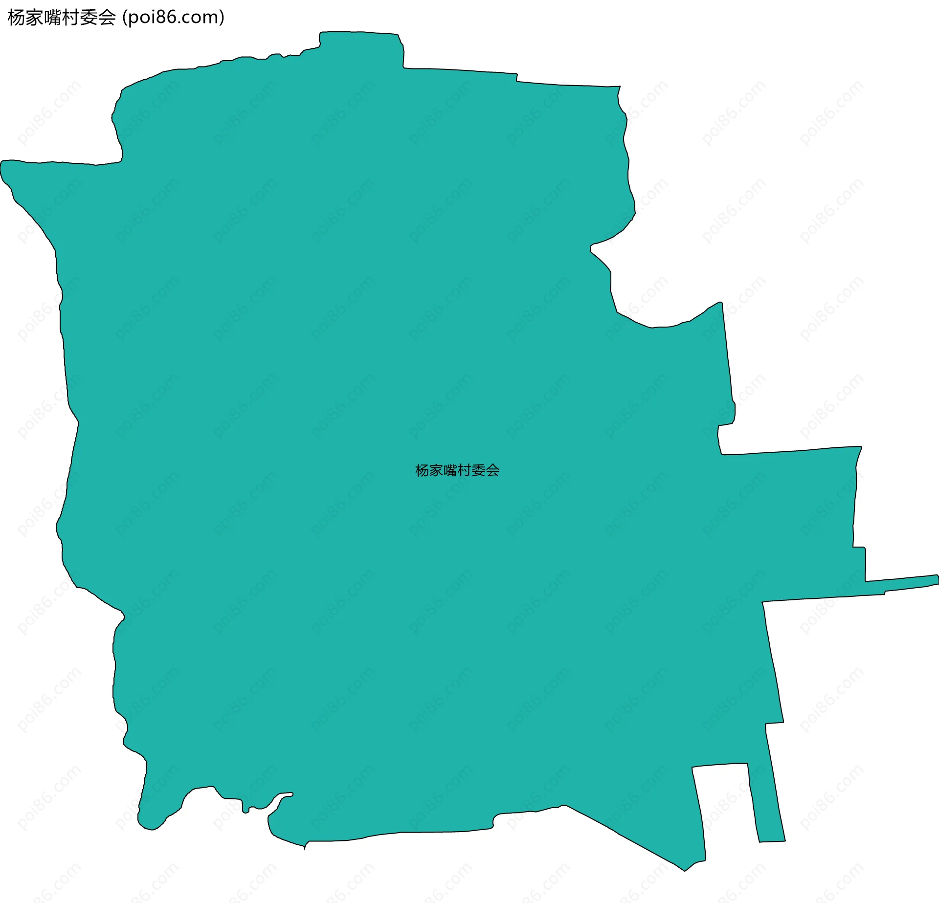 杨家嘴村委会边界地图