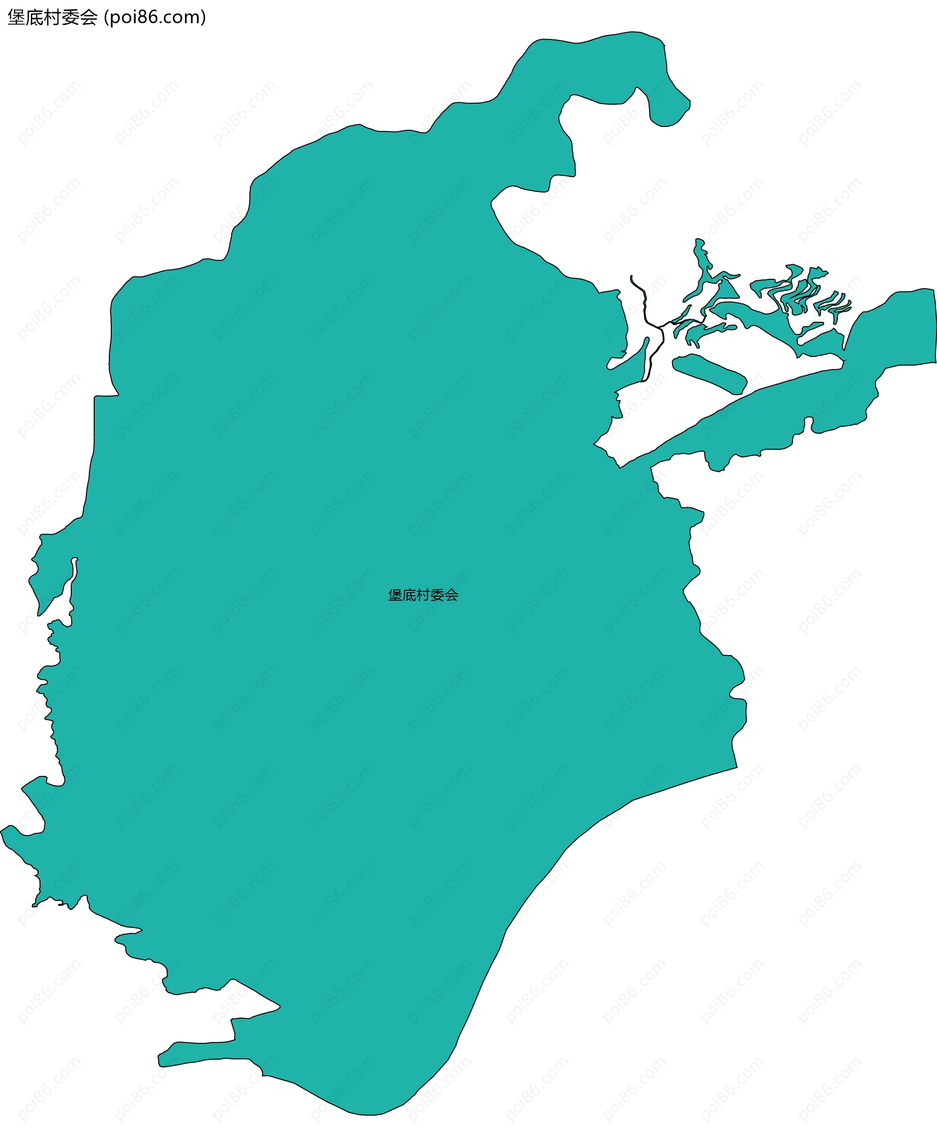 堡底村委会边界地图
