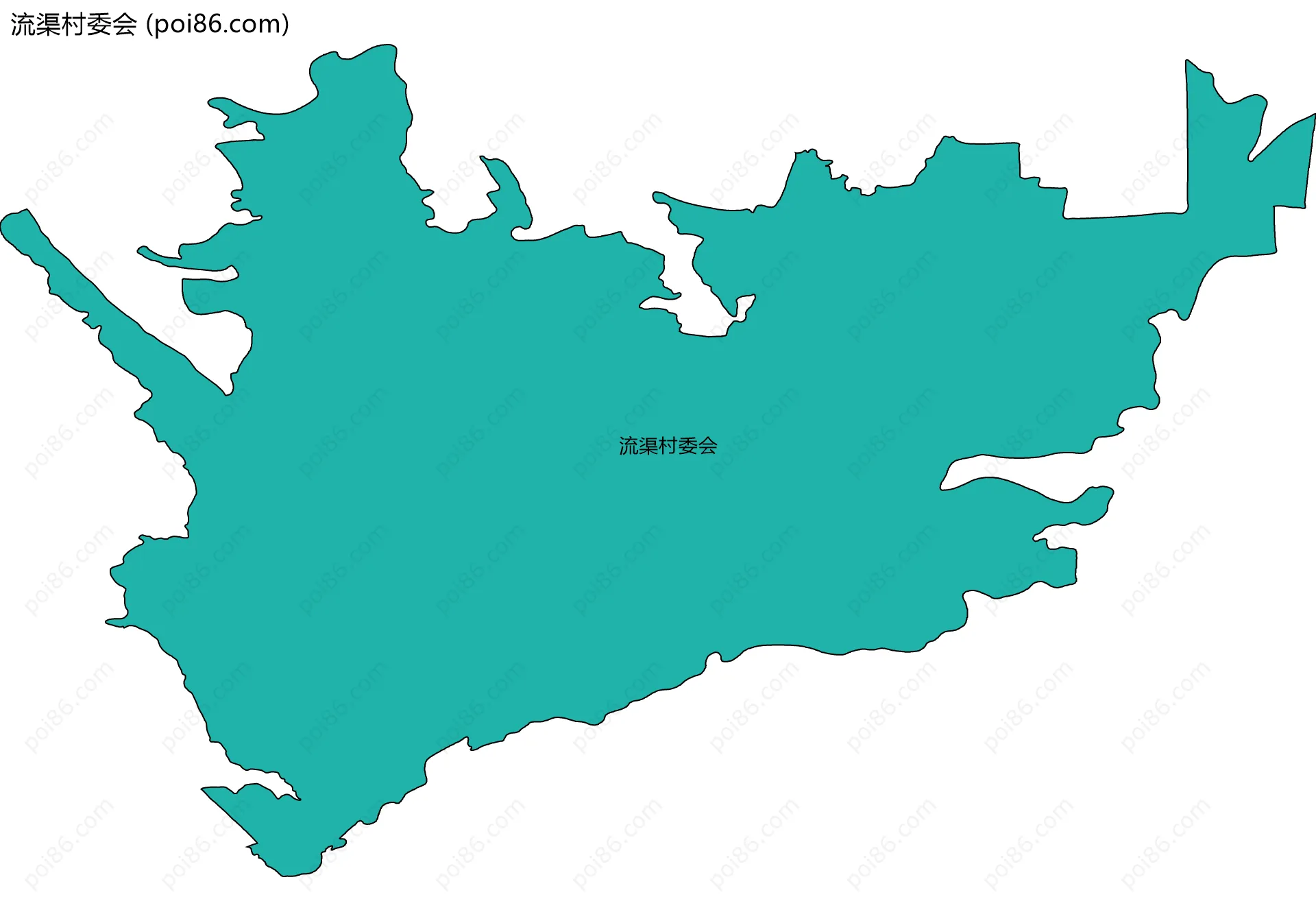 流渠村委会边界地图