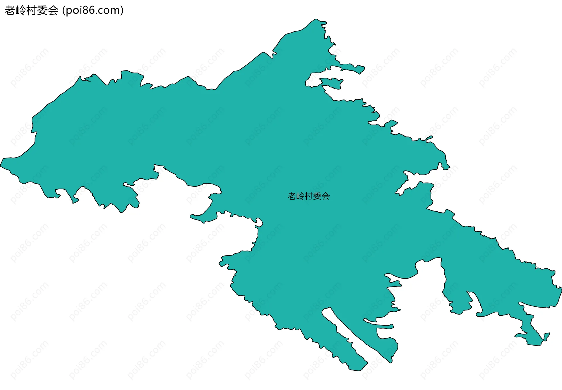 老岭村委会边界地图