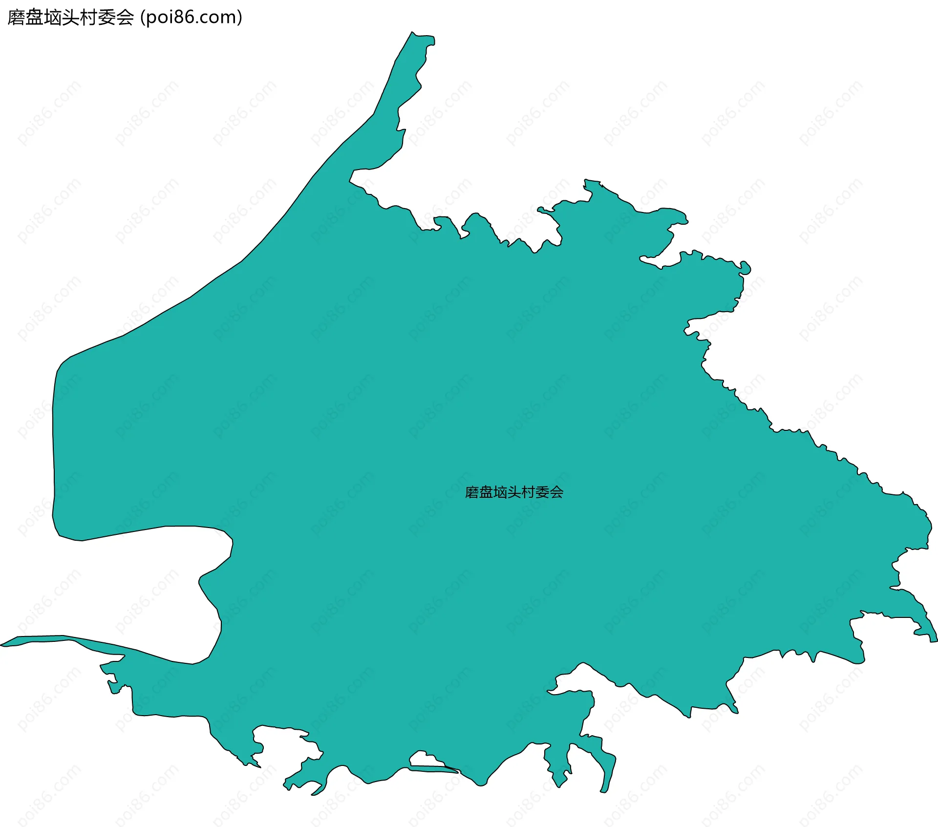 磨盘垴头村委会边界地图