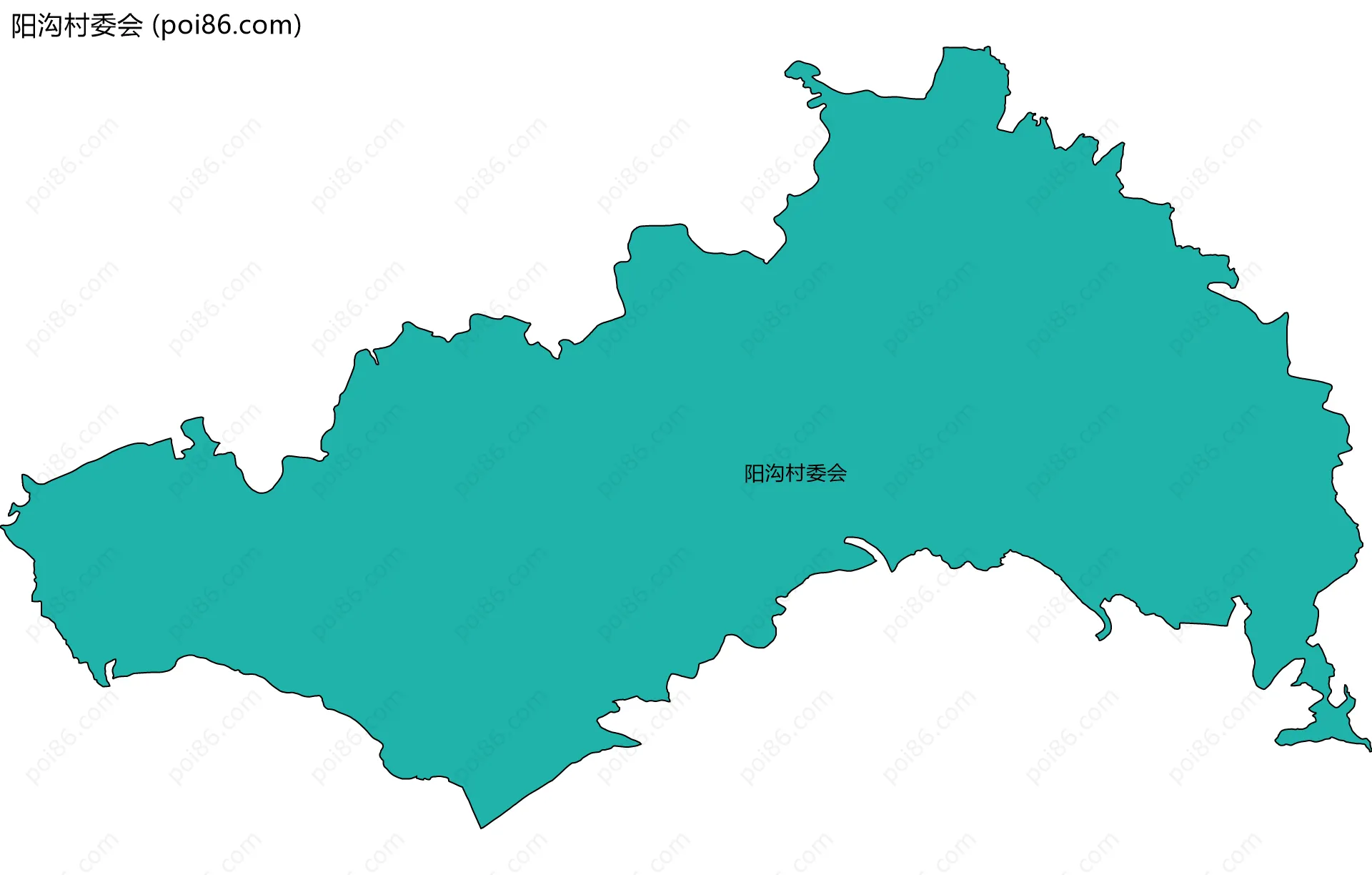 阳沟村委会边界地图