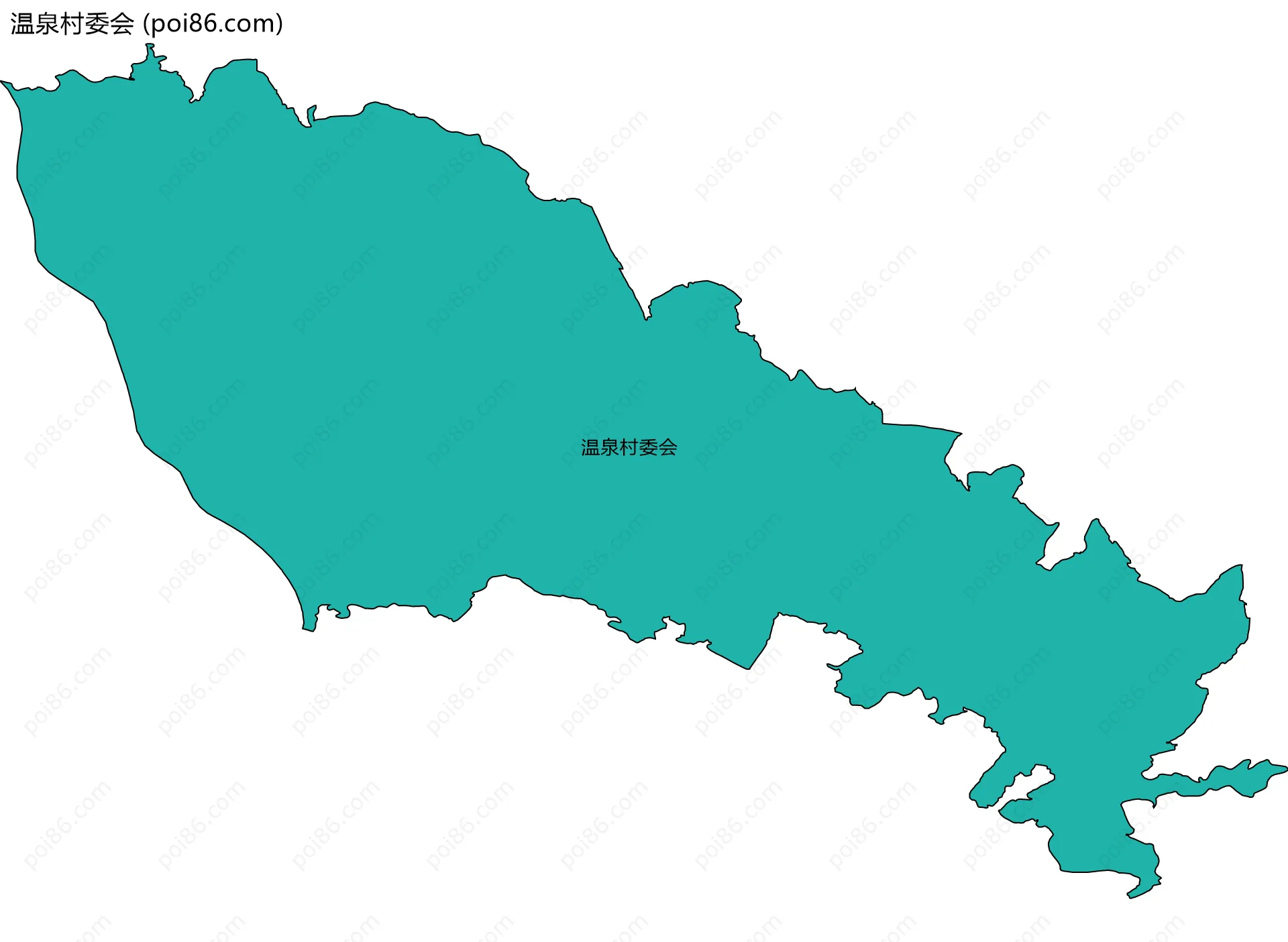温泉村委会边界地图