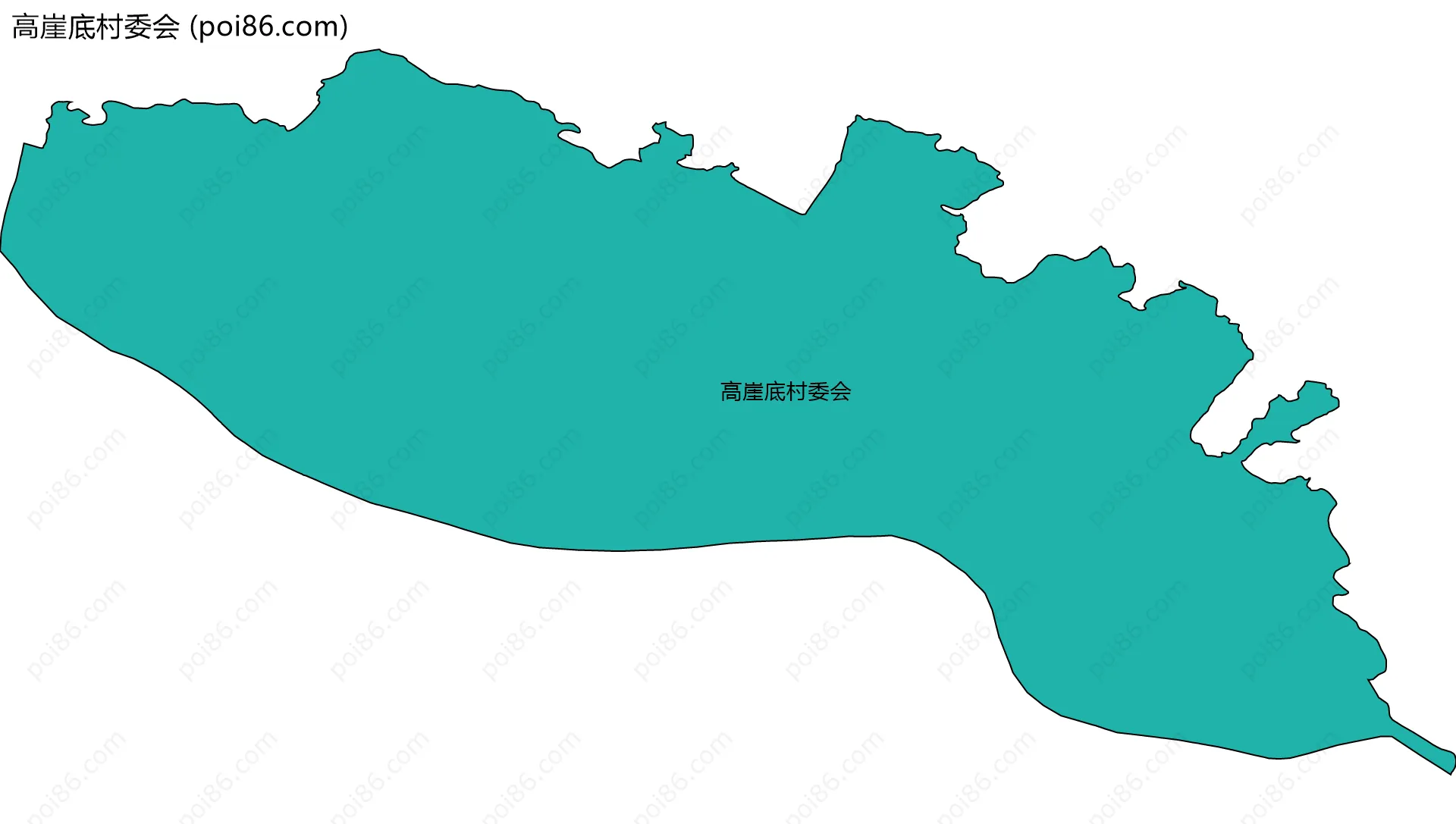 高崖底村委会边界地图