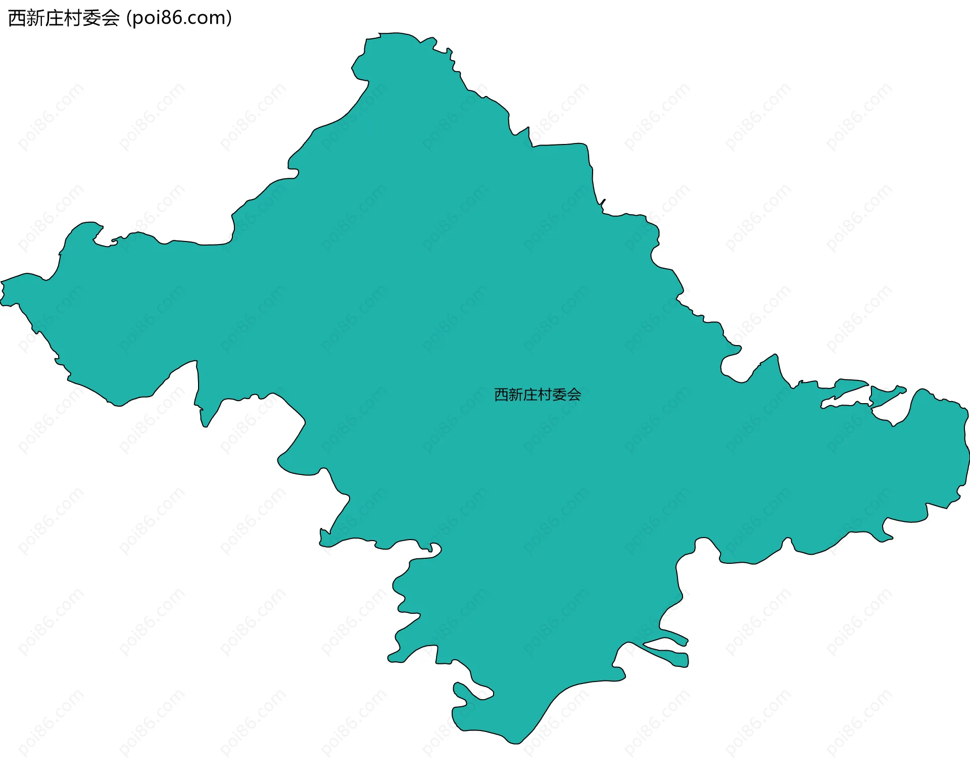 西新庄村委会边界地图