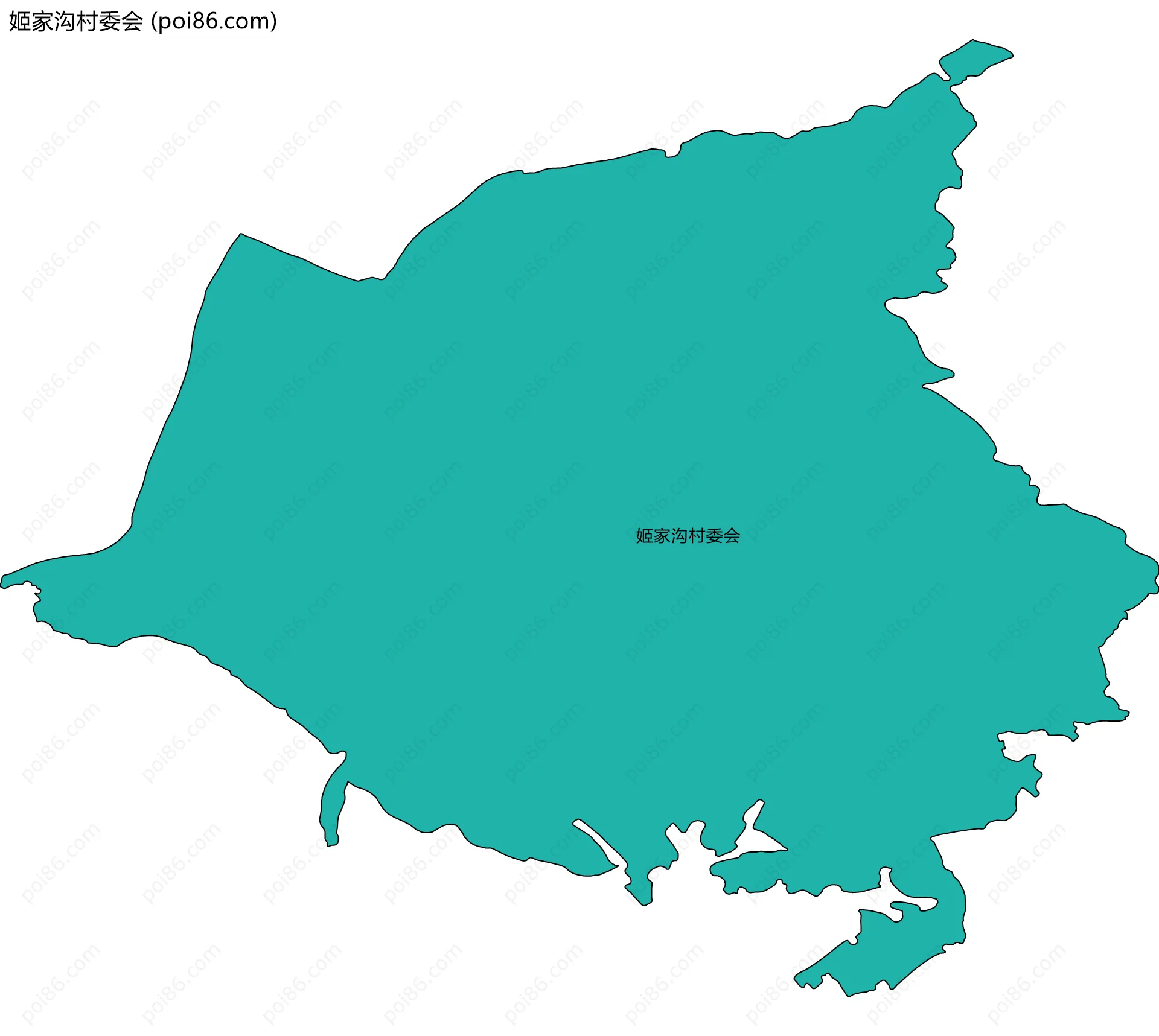 姬家沟村委会边界地图