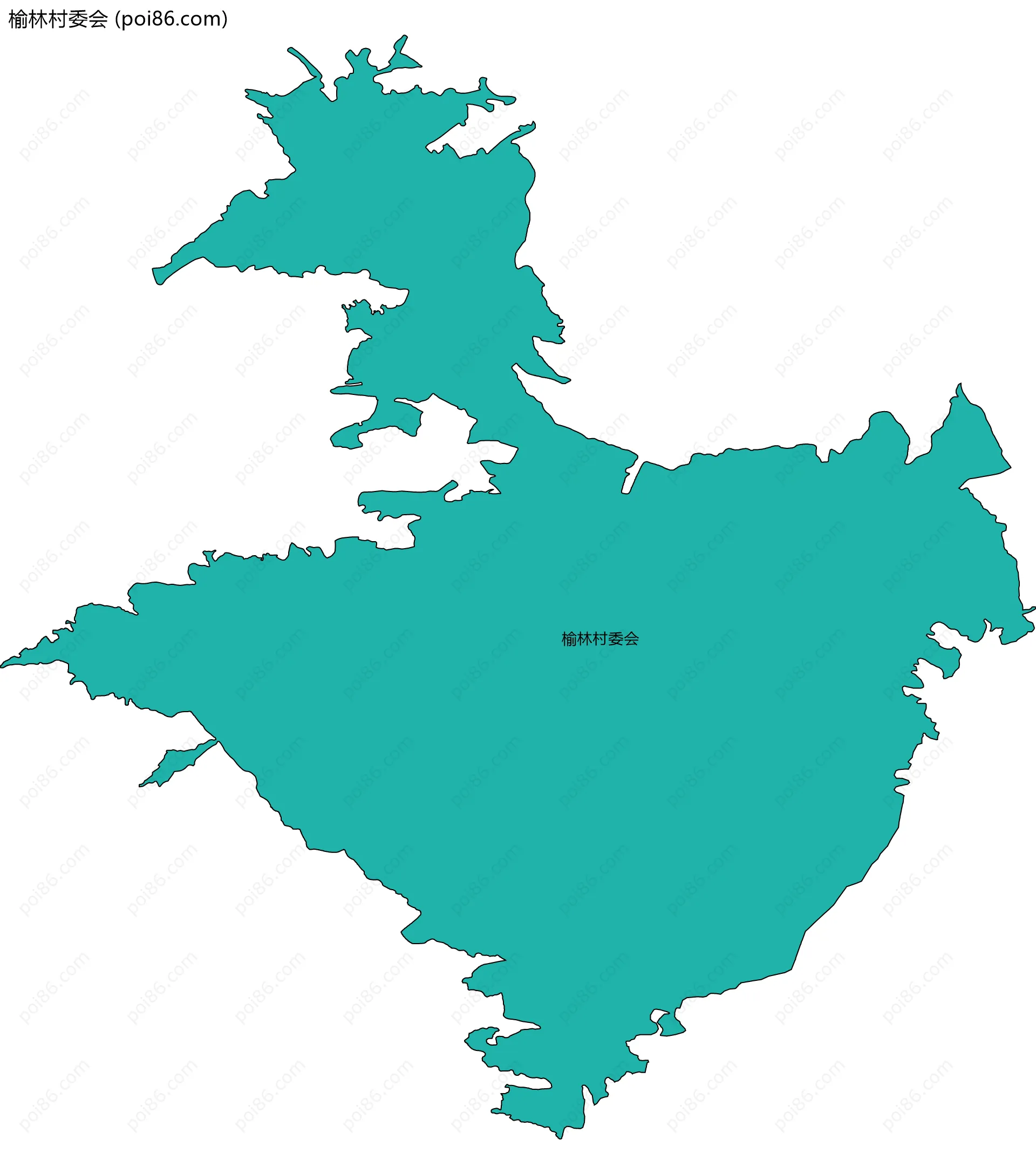 榆林村委会边界地图