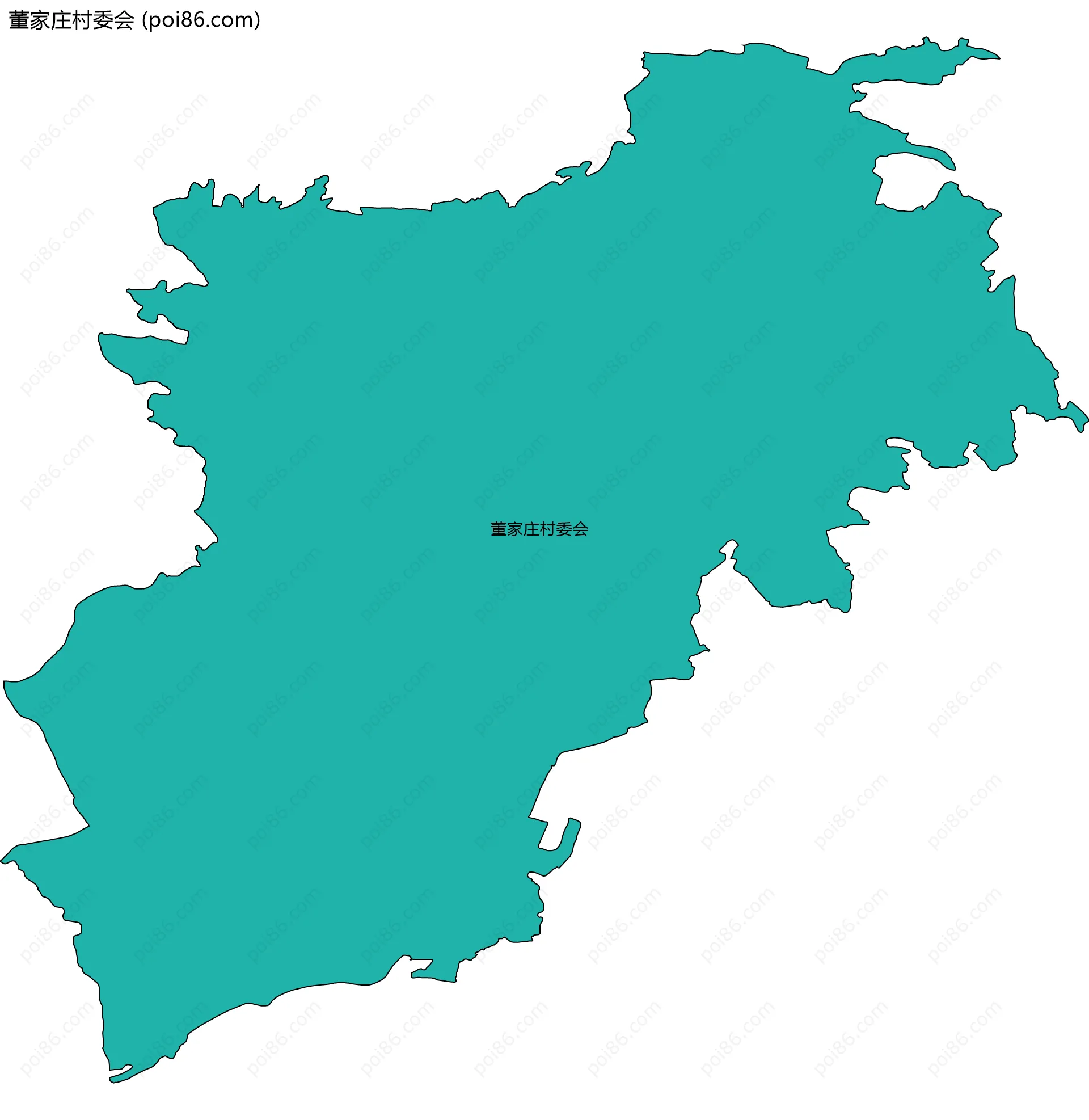 董家庄村委会边界地图