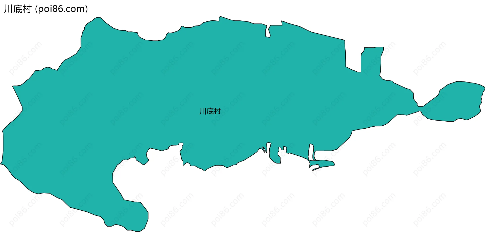 川底村边界地图