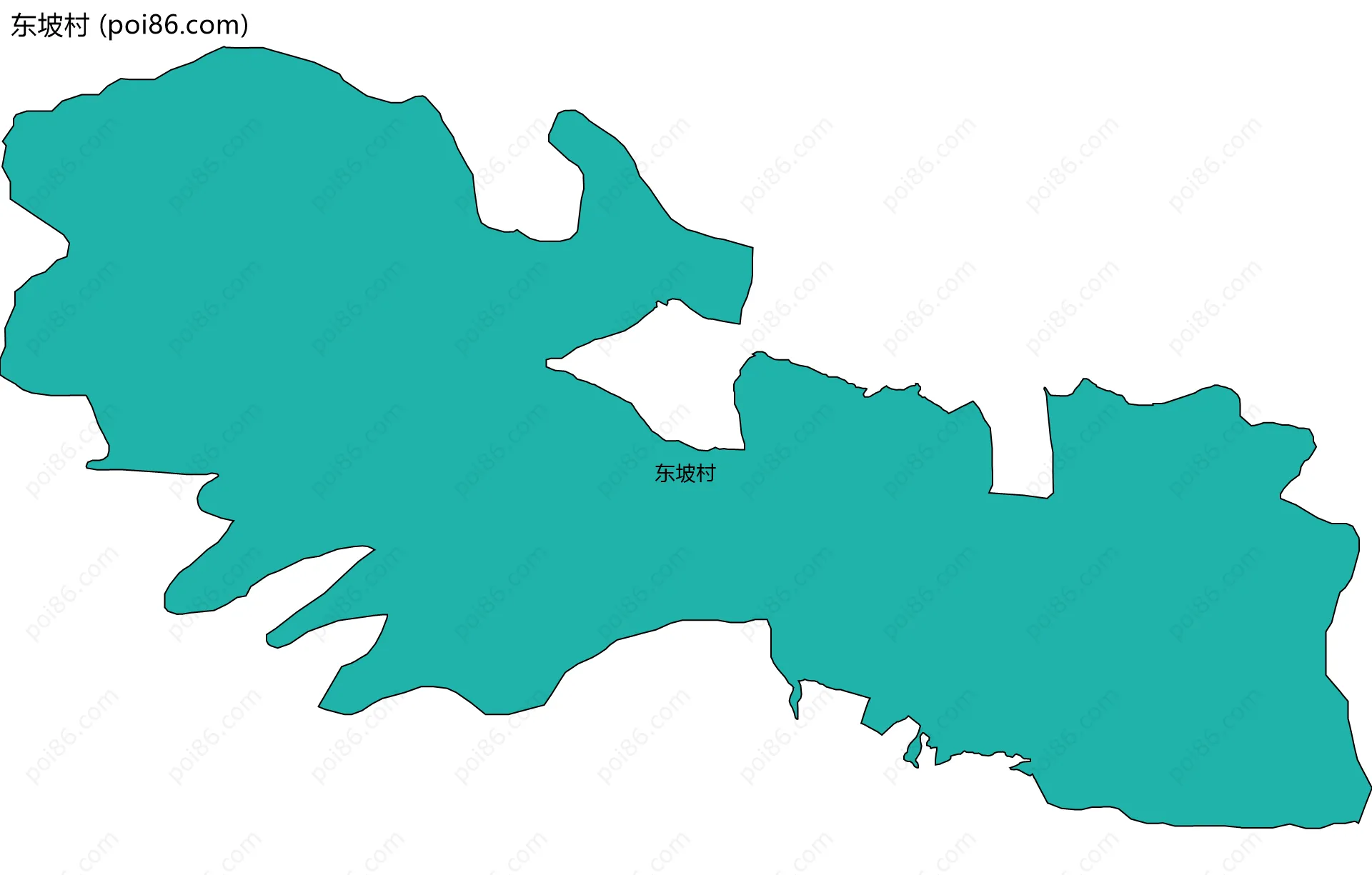 东坡村边界地图