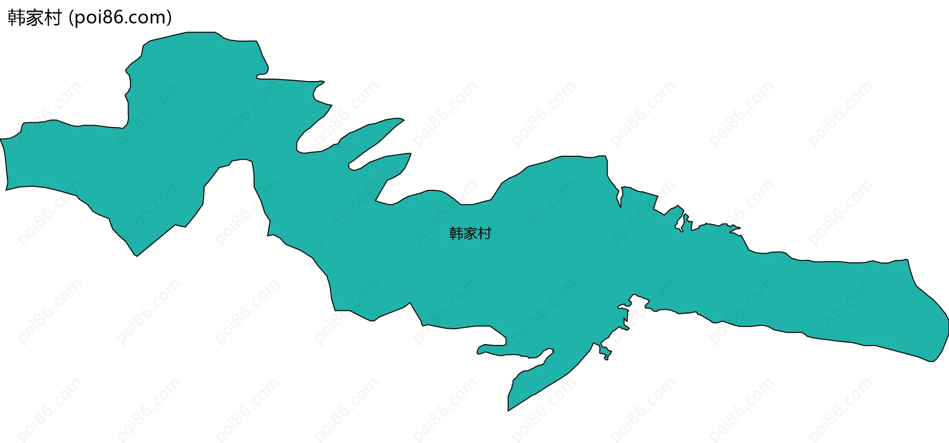 韩家村边界地图