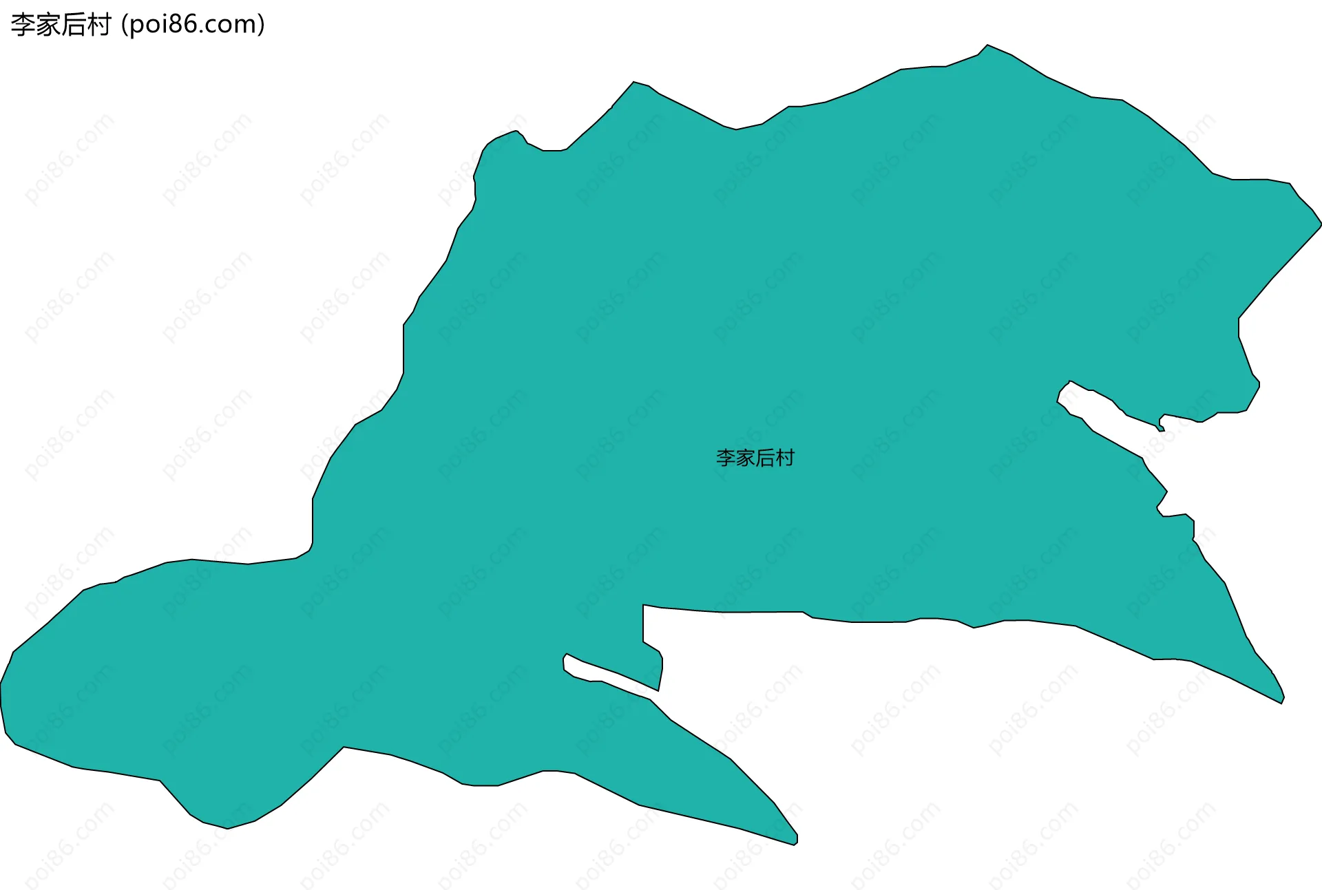 李家后村边界地图