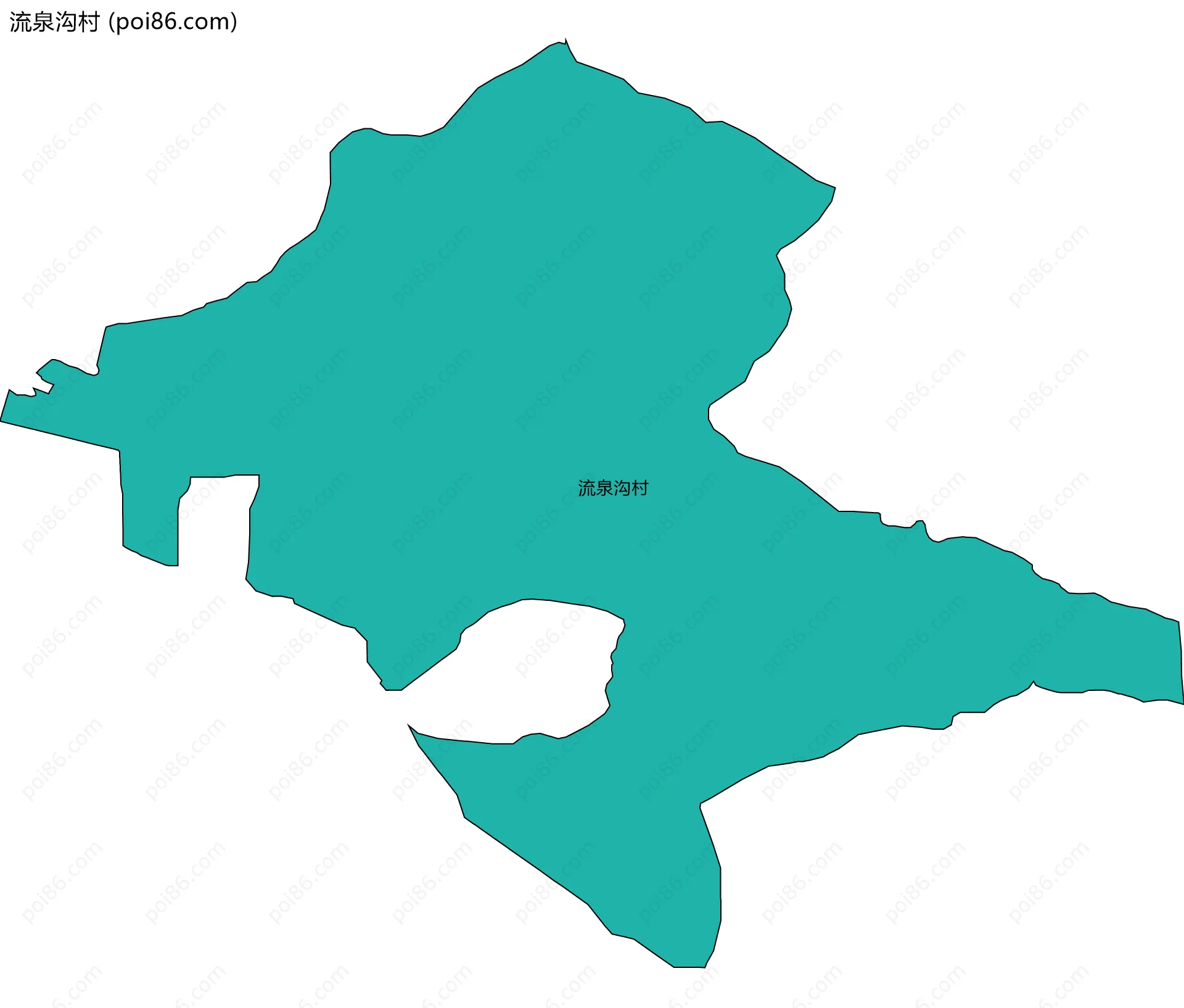 流泉沟村边界地图