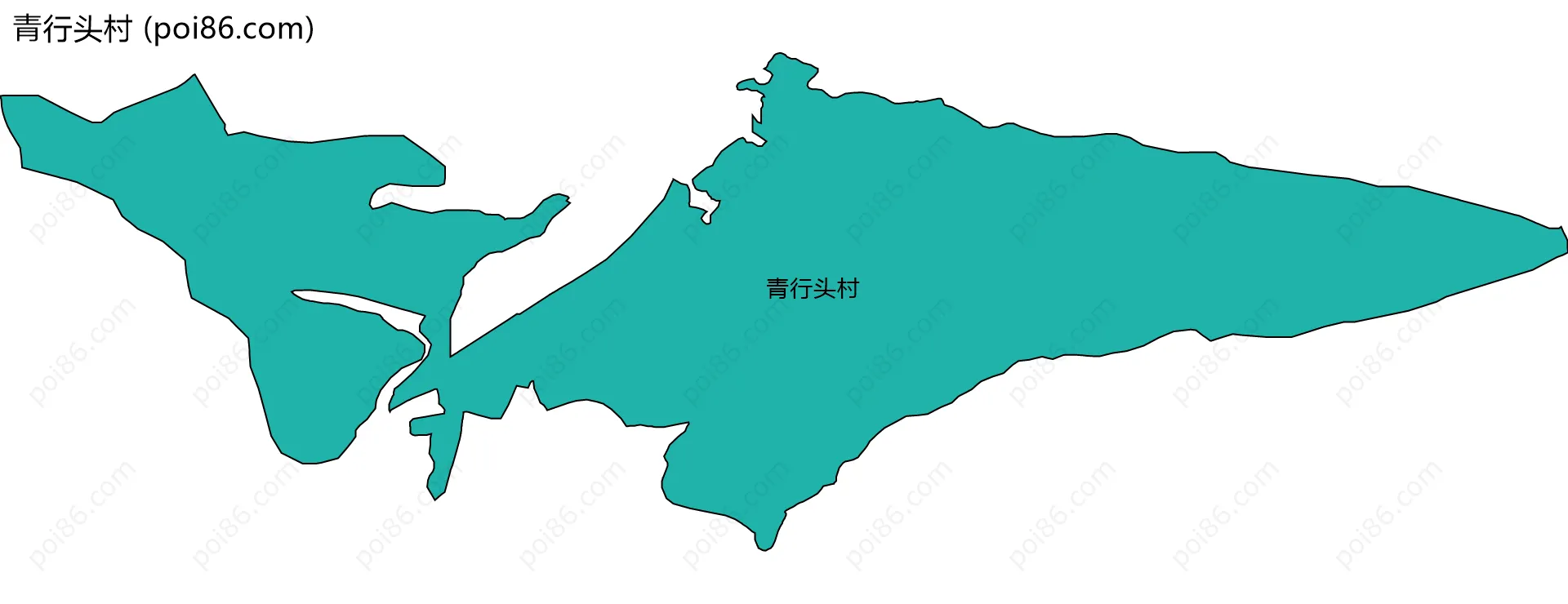 青行头村边界地图