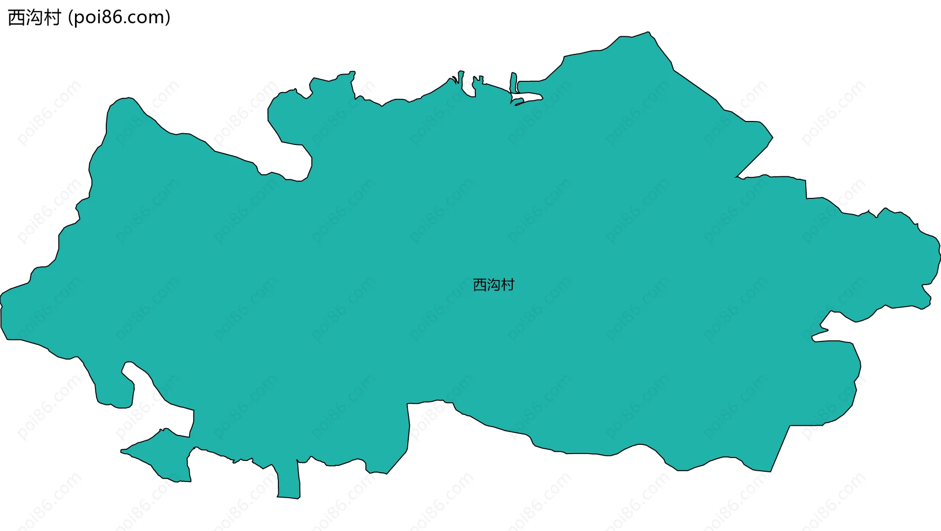 西沟村边界地图