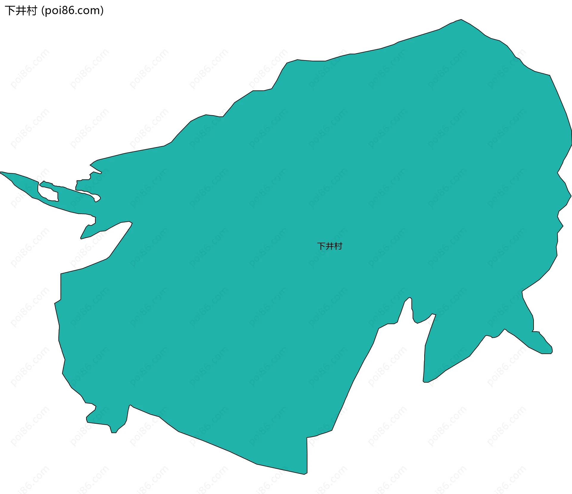 下井村边界地图