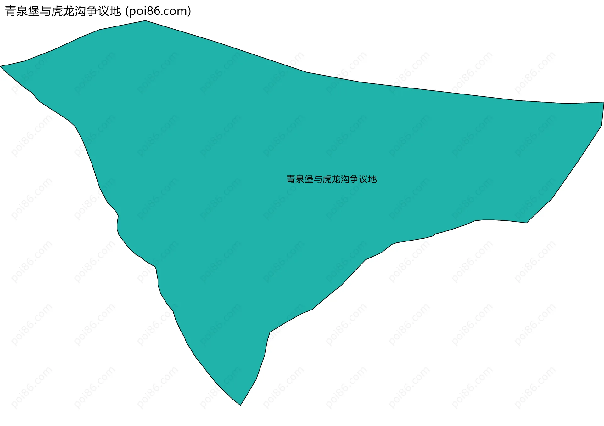 青泉堡与虎龙沟争议地边界地图