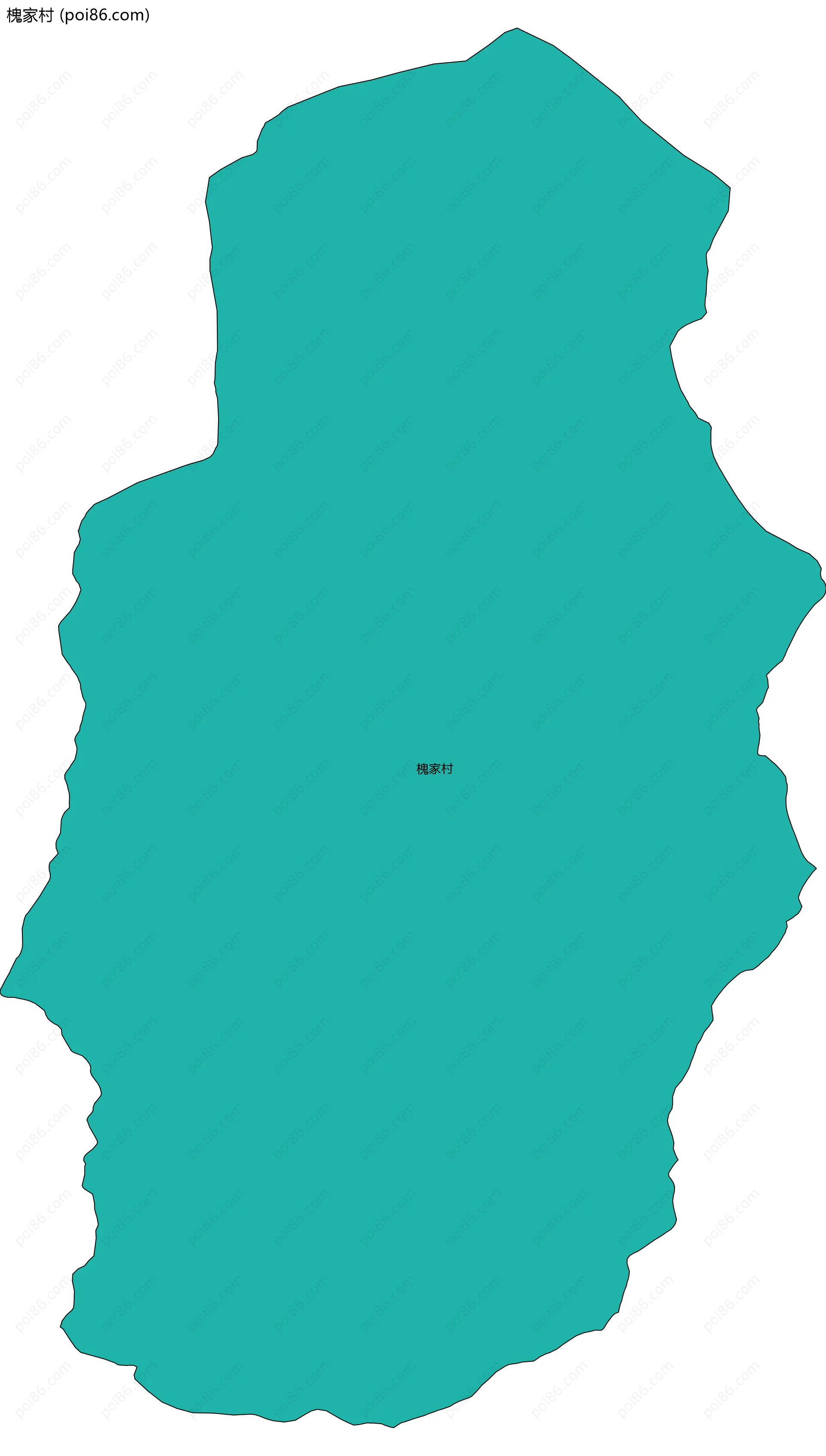 槐家村边界地图