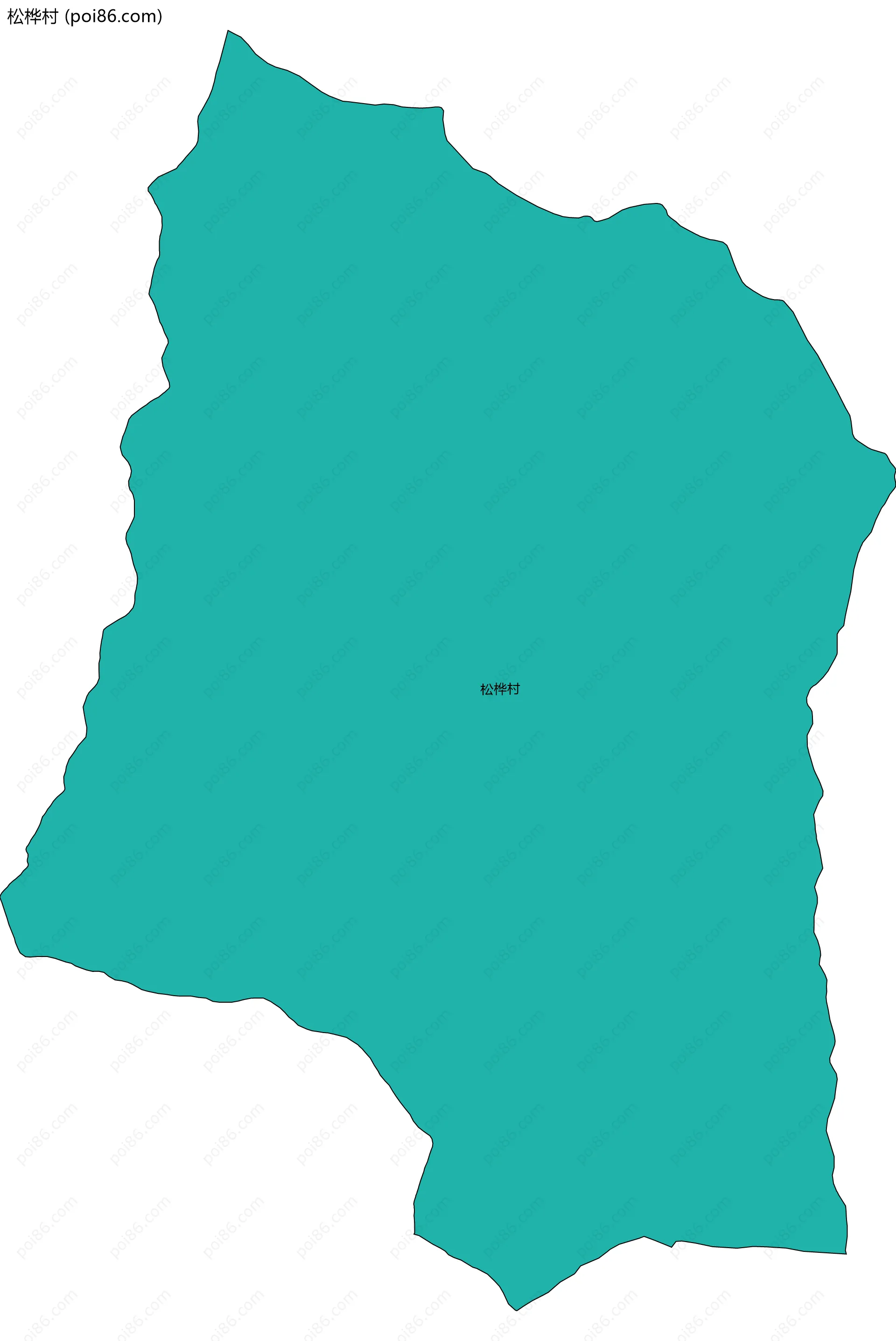 松桦村边界地图