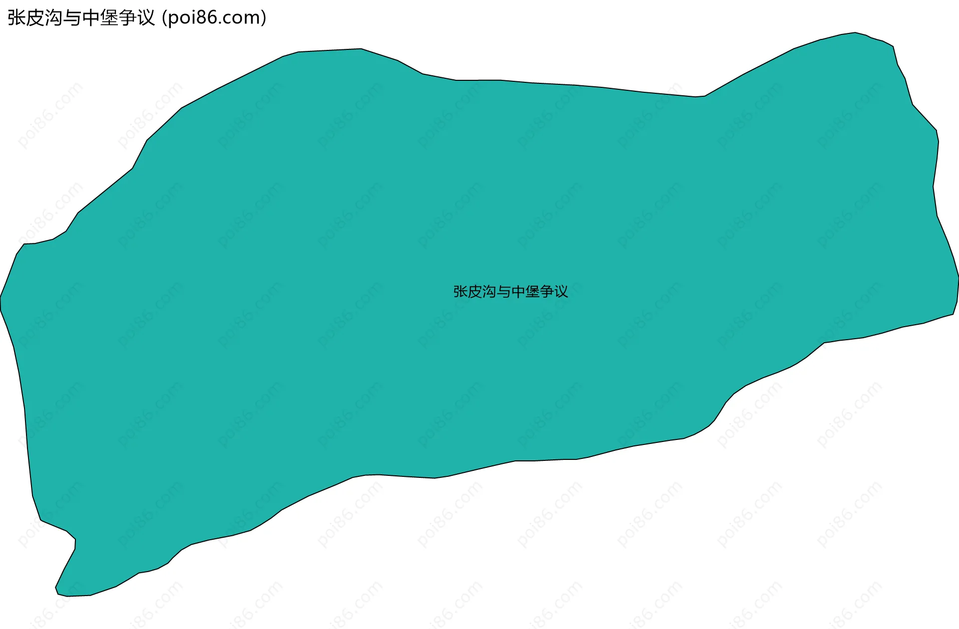张皮沟与中堡争议边界地图