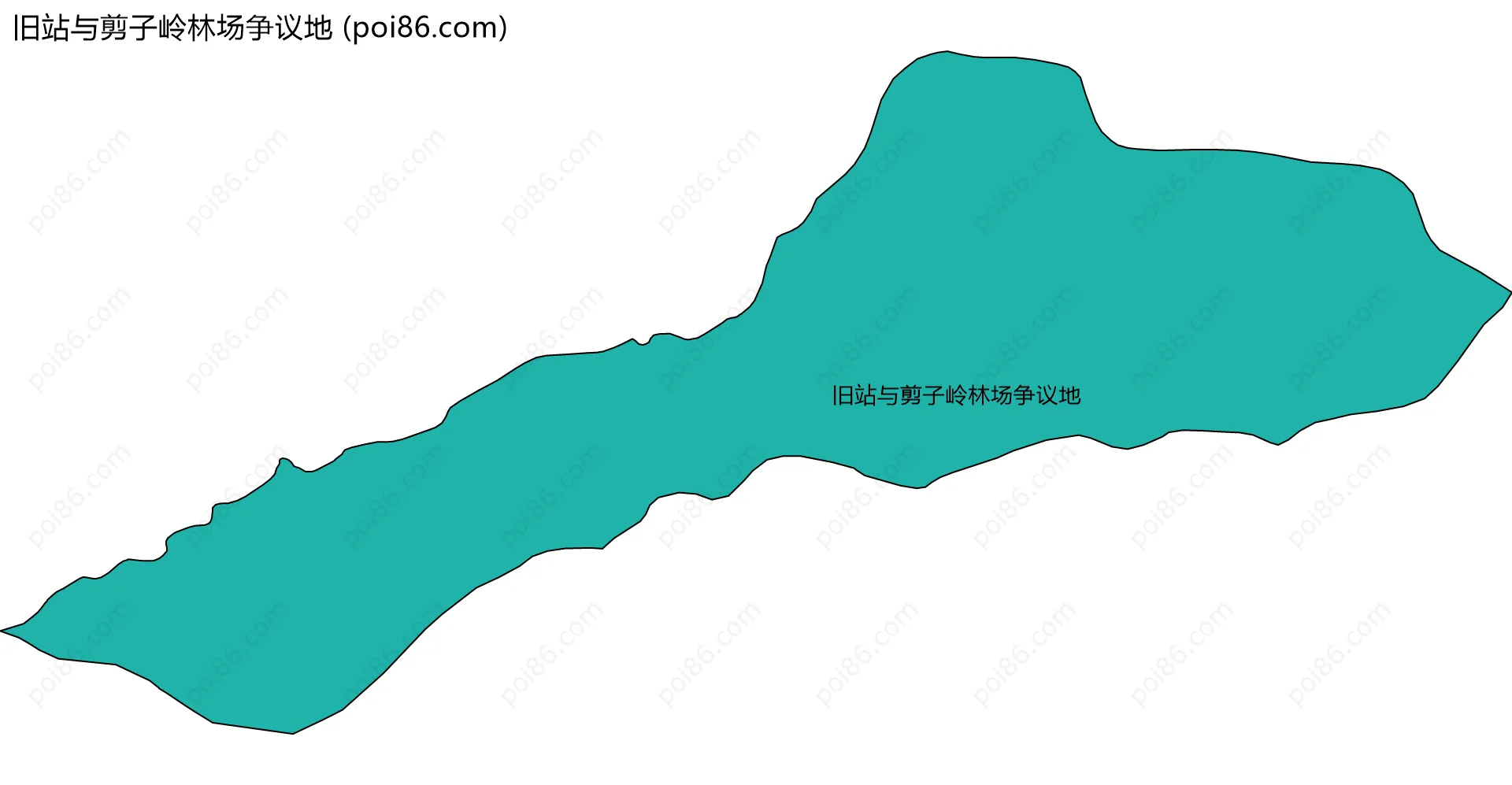 旧站与剪子岭林场争议地边界地图