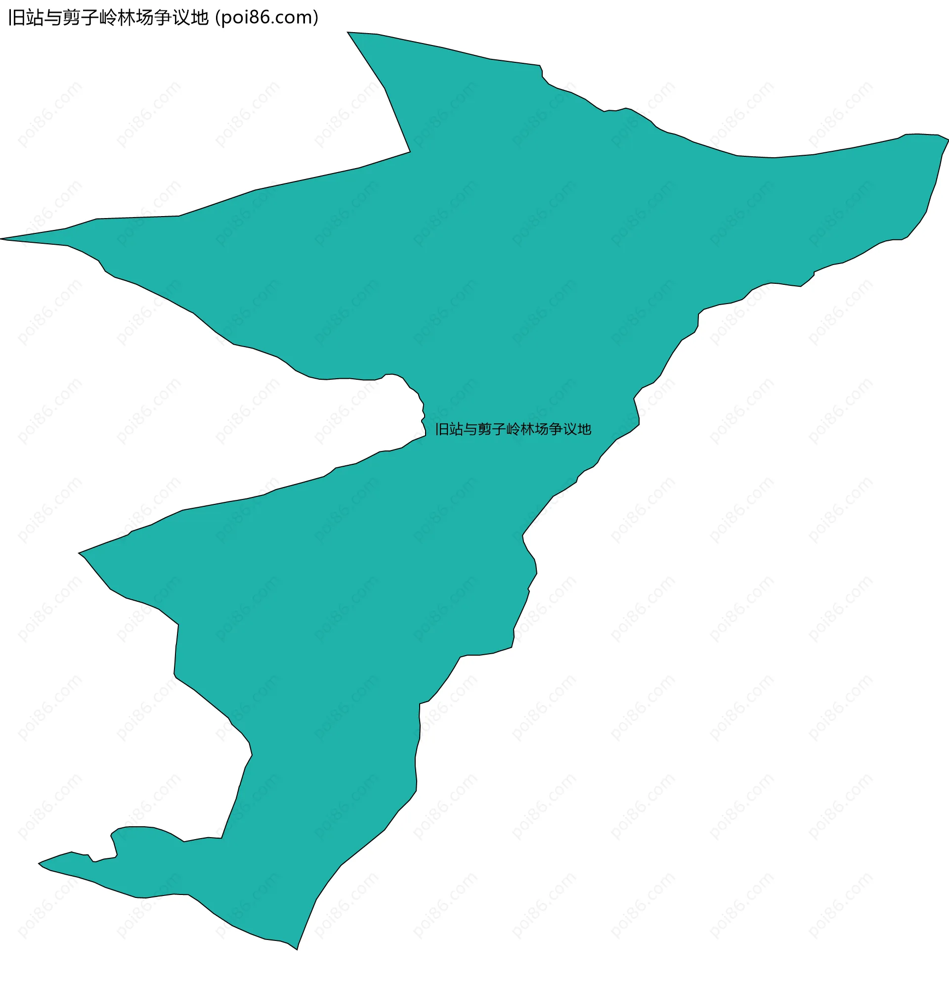 旧站与剪子岭林场争议地边界地图