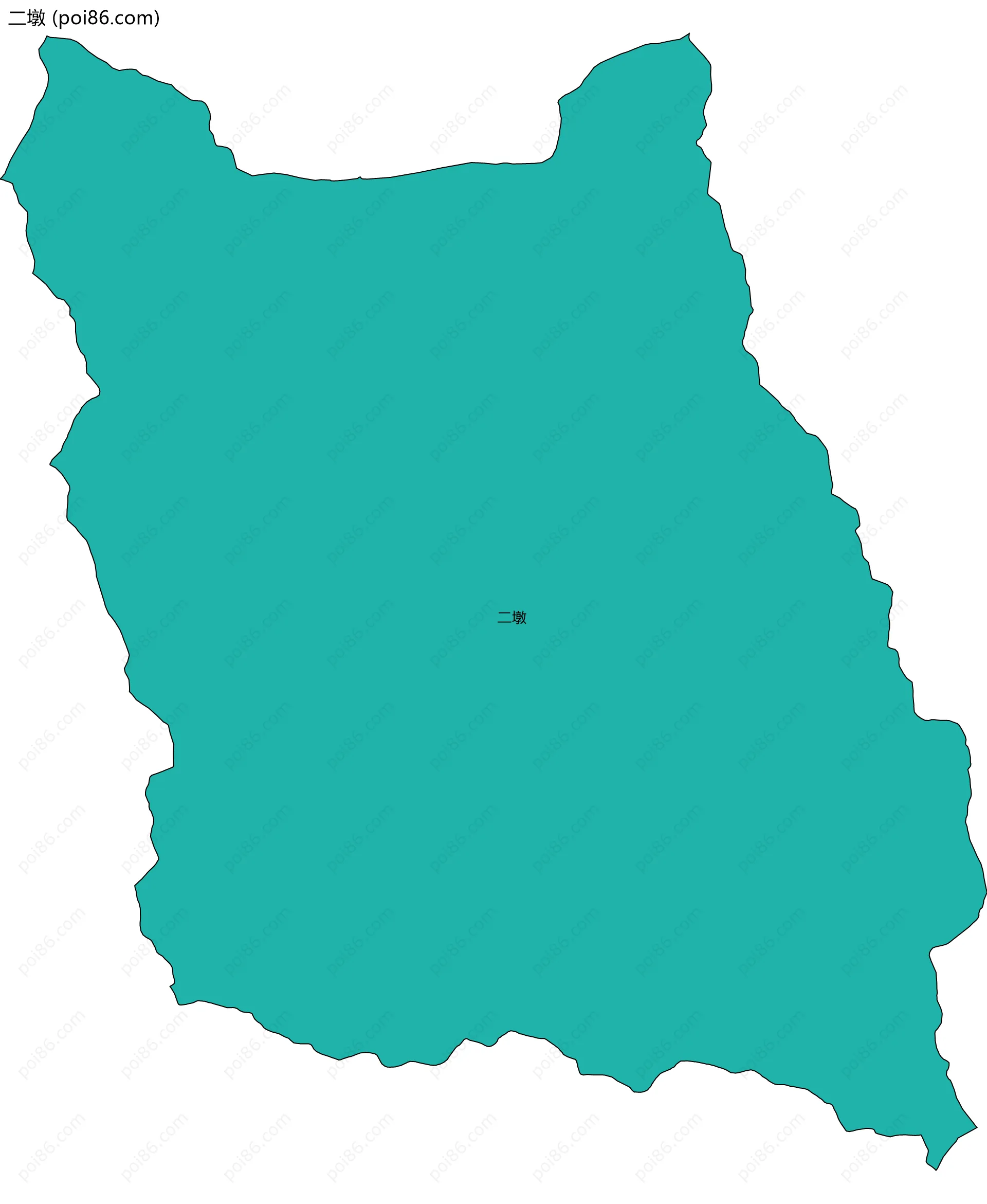 二墩边界地图