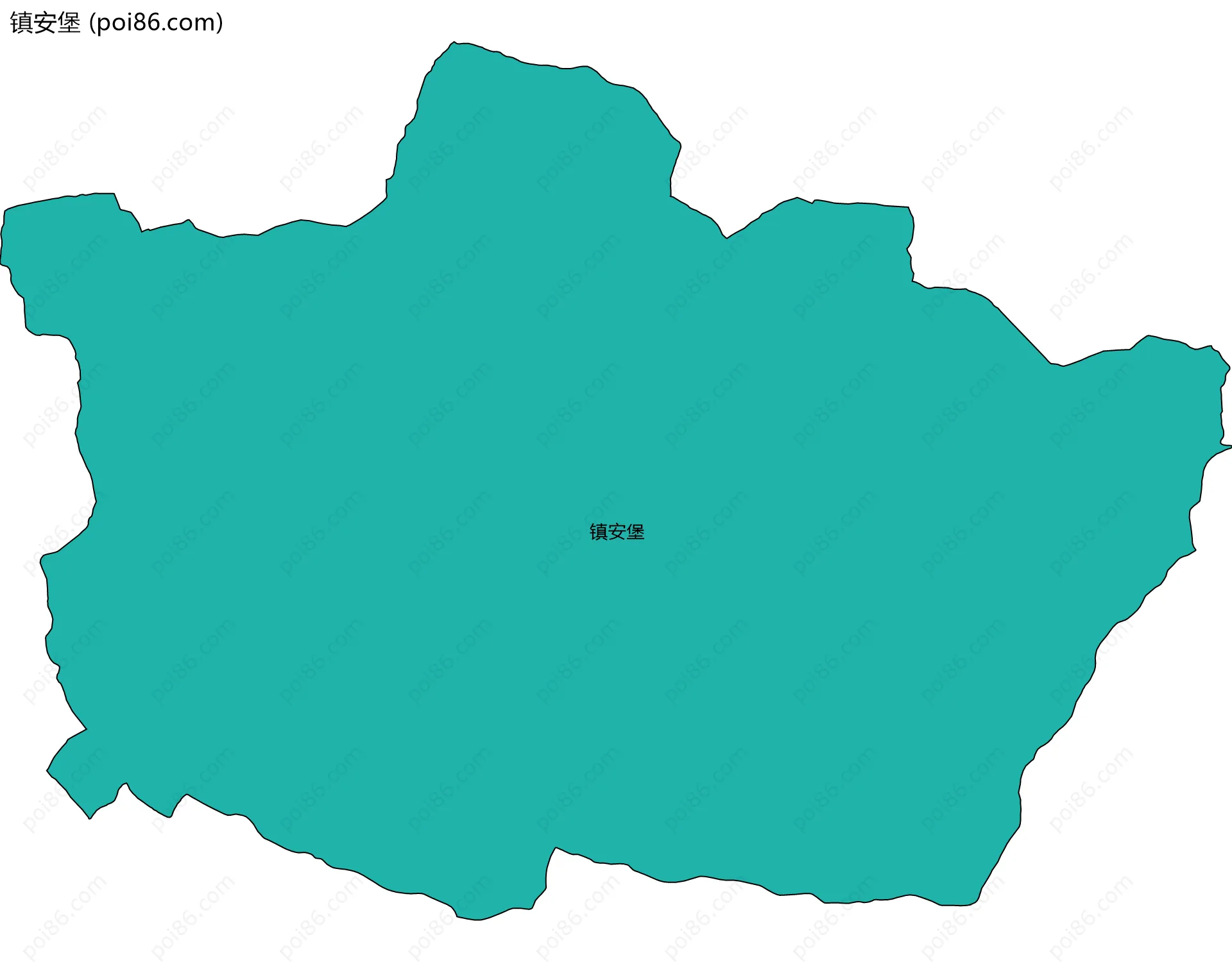 镇安堡边界地图