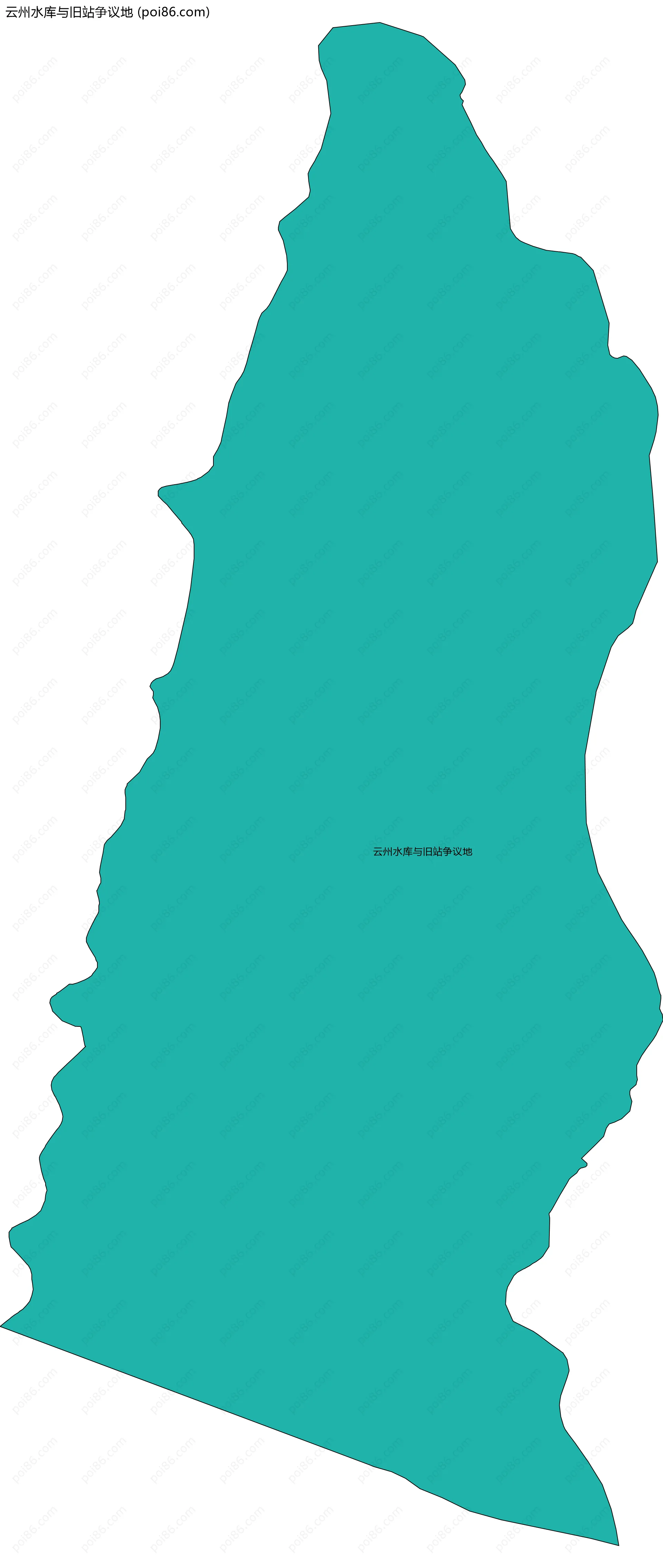 云州水库与旧站争议地边界地图