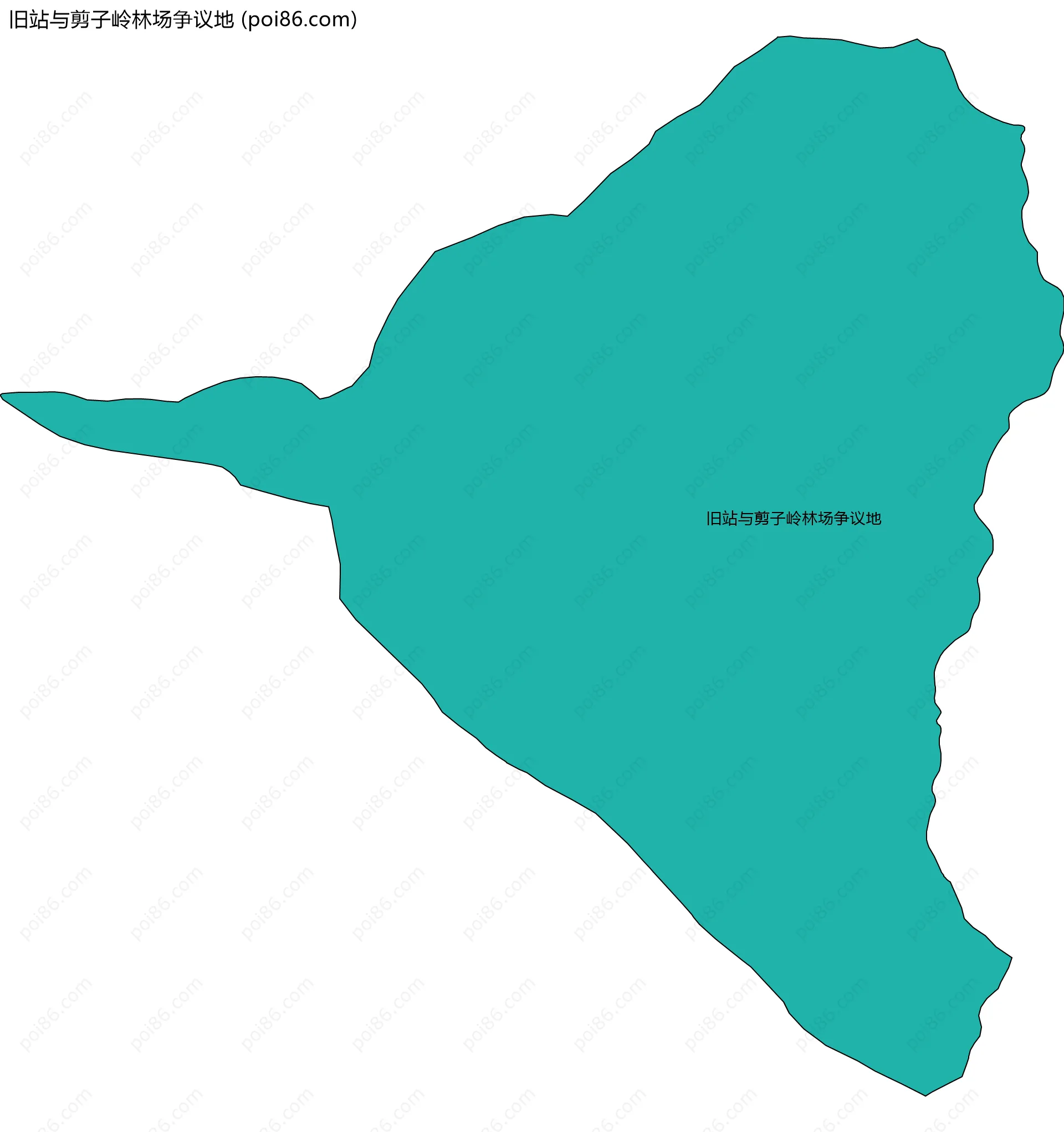 旧站与剪子岭林场争议地边界地图