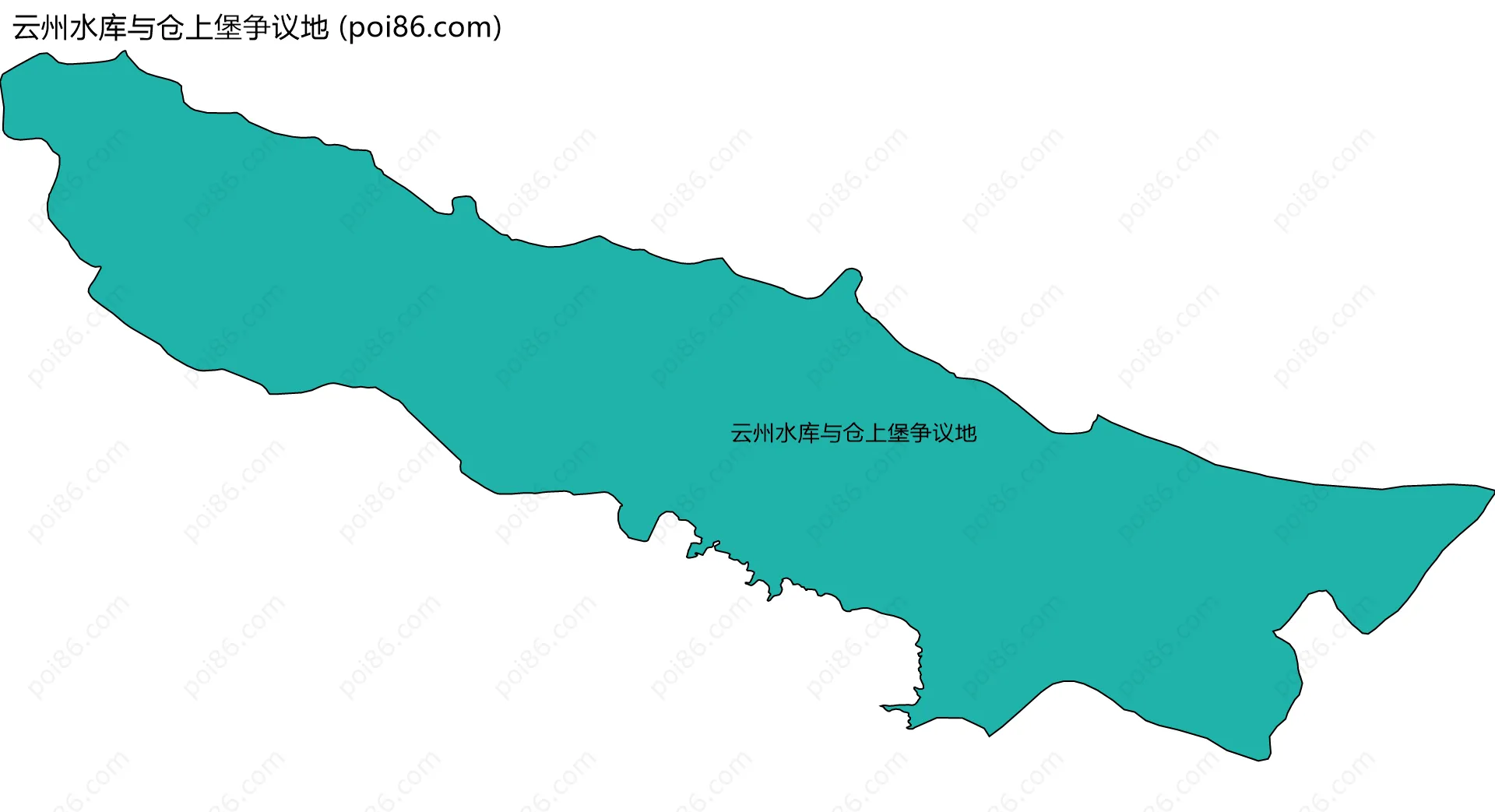 云州水库与仓上堡争议地边界地图