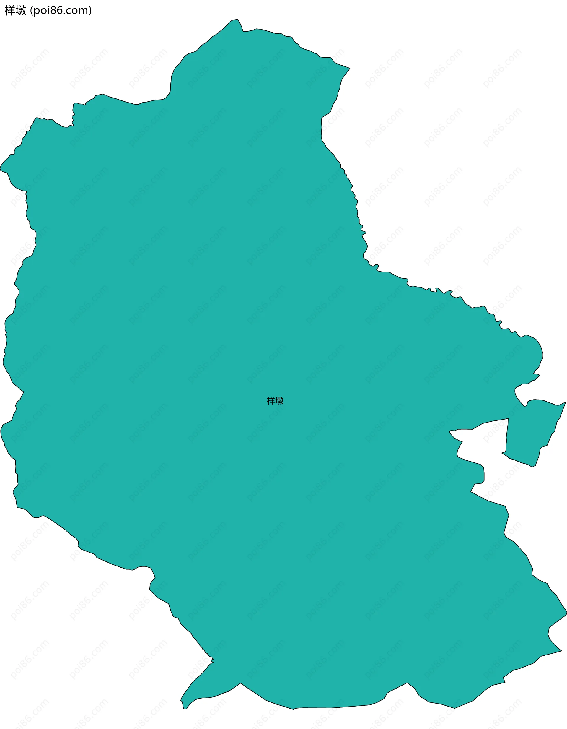 样墩边界地图
