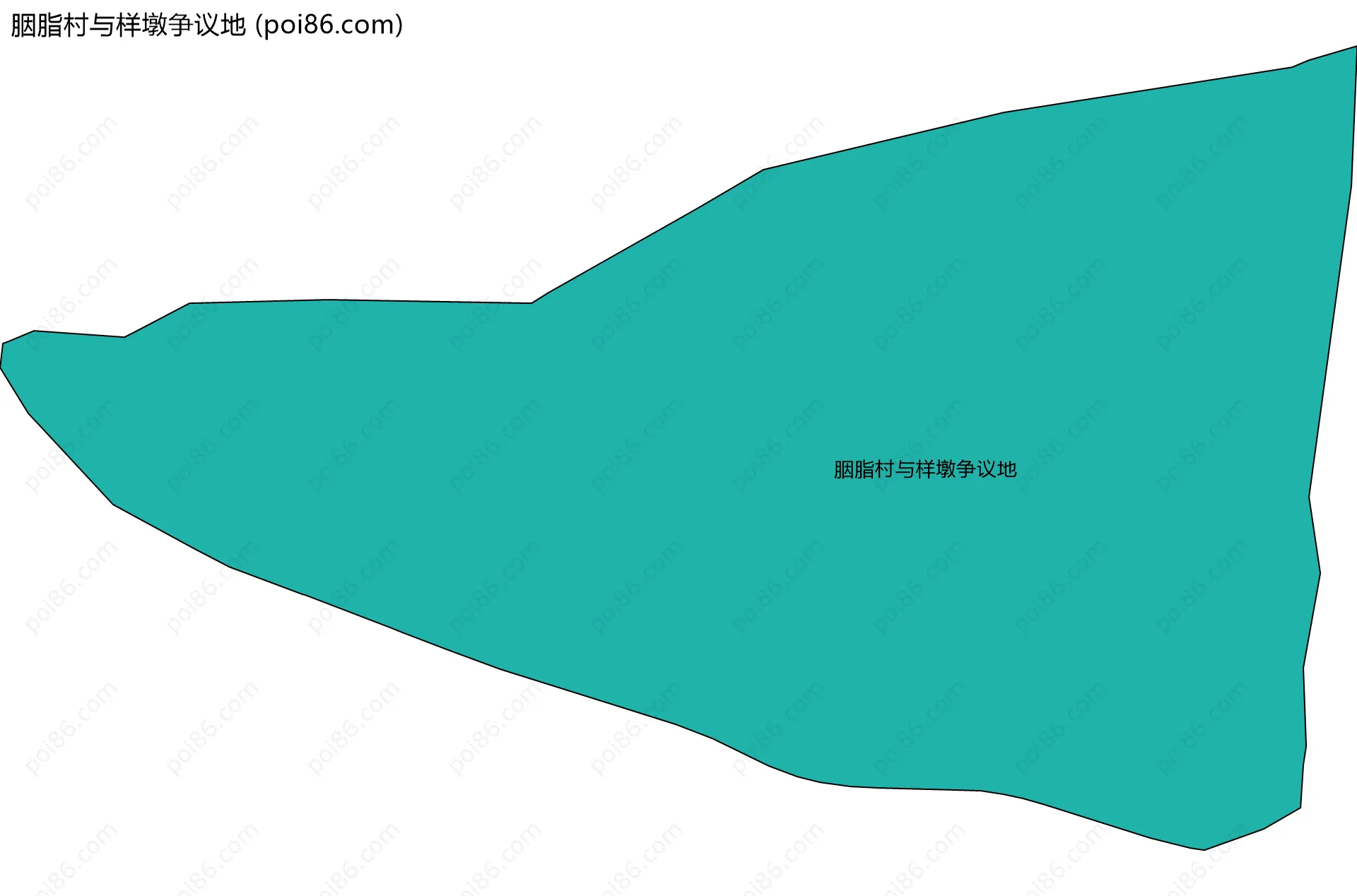 胭脂村与样墩争议地边界地图