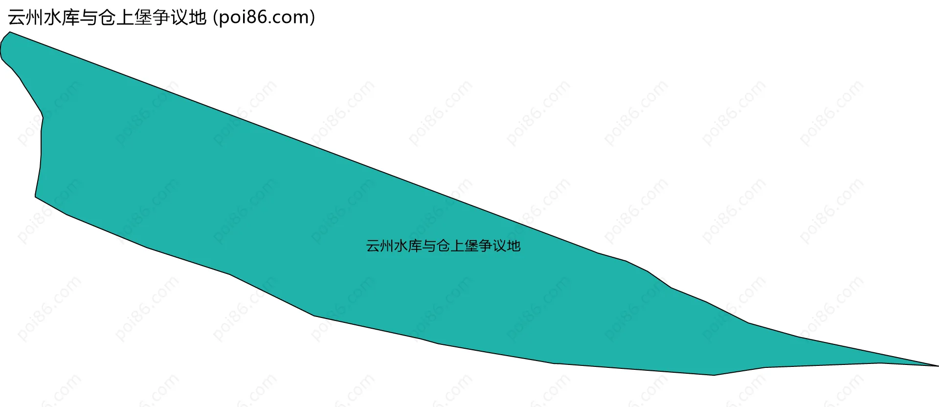 云州水库与仓上堡争议地边界地图