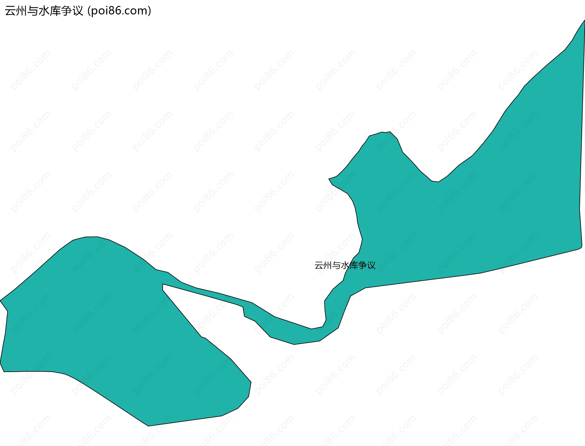 云州与水库争议边界地图